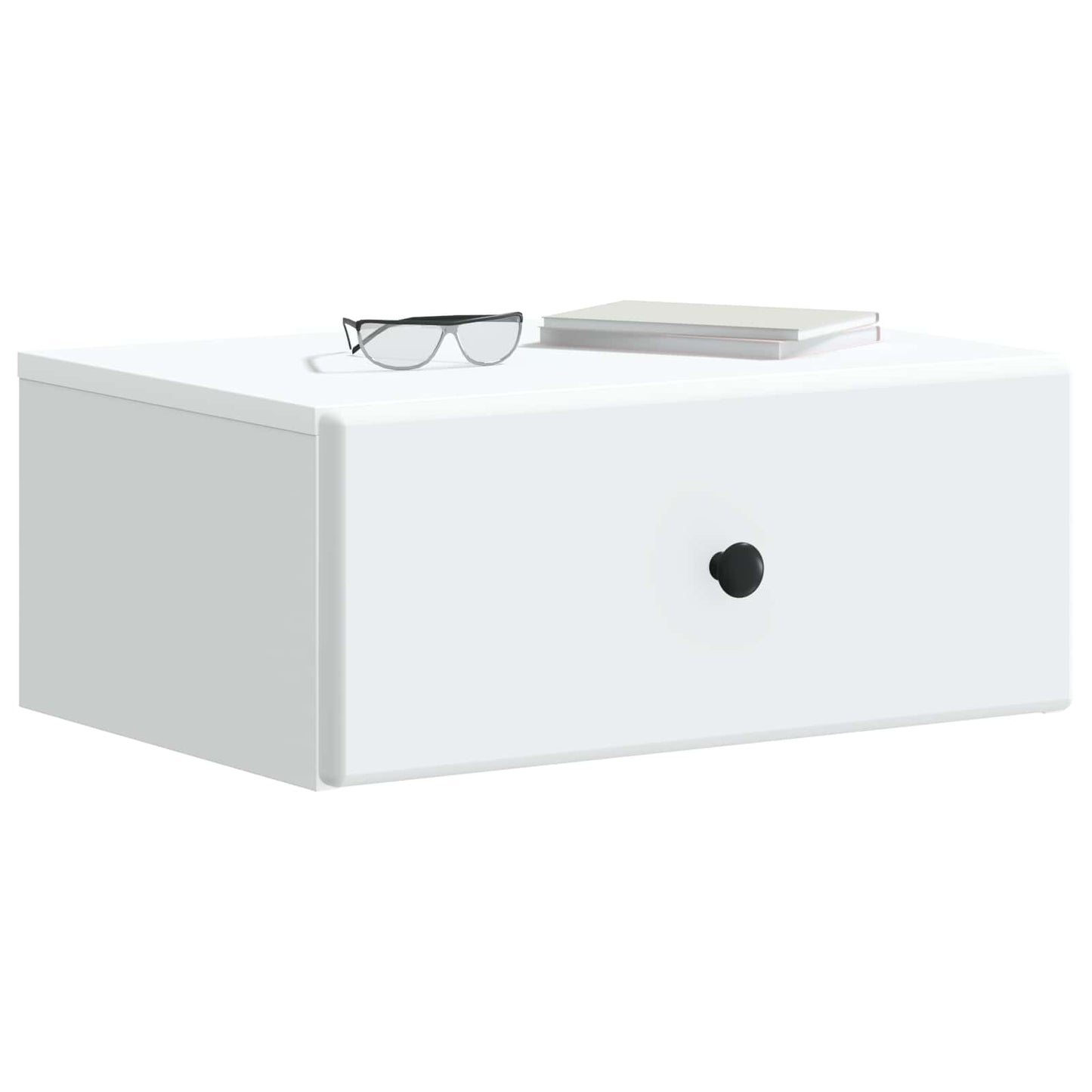 Wandbeugel Bedkast met lade Wit 49 x 34,5 x 20 cm Bewerkt hout is nu te koop bij PeponiXL, paradijselijk wonen!