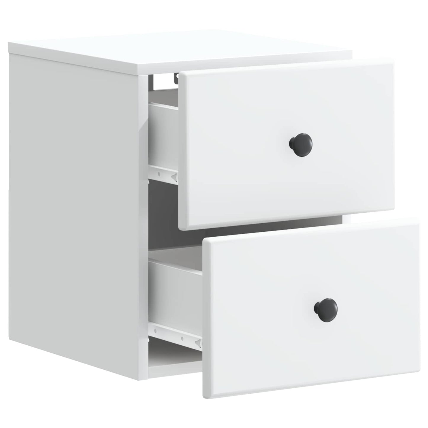 Wandbeugel Bedkast met lade Wit 34,5 x 33 x 40 cm Bewerkt hout is nu te koop bij PeponiXL, paradijselijk wonen!