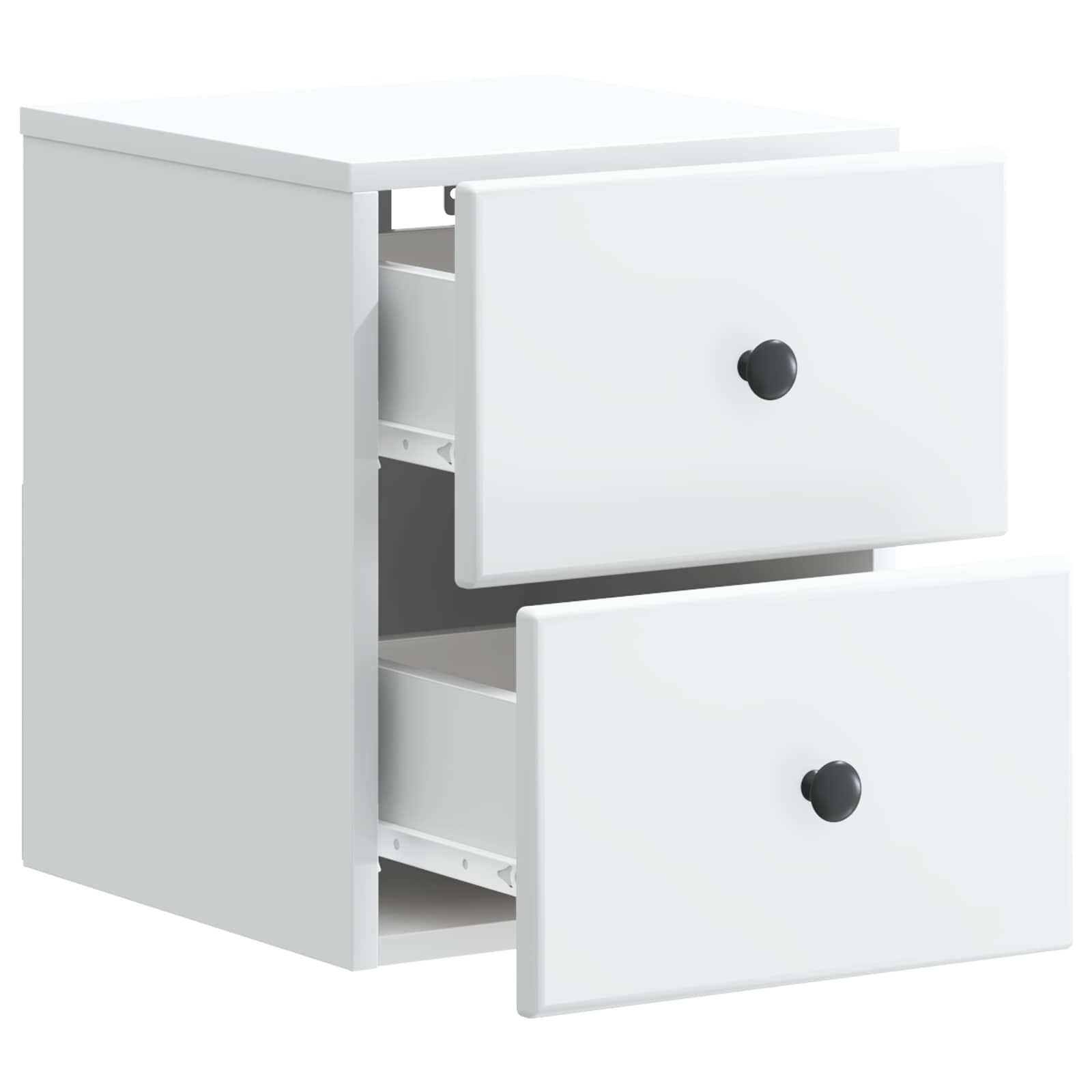 Wandbeugel Bedkast met lade Wit 34,5 x 33 x 40 cm Bewerkt hout is nu te koop bij PeponiXL, paradijselijk wonen!