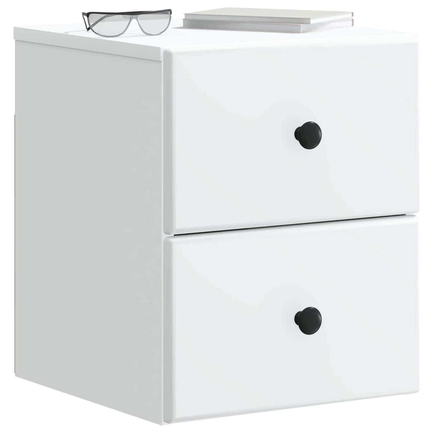 Wandbeugel Bedkast met lade Wit 34,5 x 33 x 40 cm Bewerkt hout is nu te koop bij PeponiXL, paradijselijk wonen!
