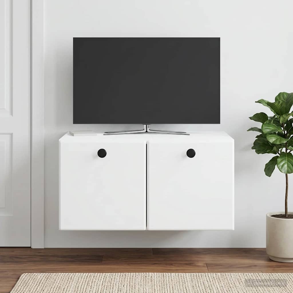 Wandbeugel TV-kast 59,5 x 41 x 30 cm Wit Bewerkt hout is nu te koop bij PeponiXL, paradijselijk wonen!