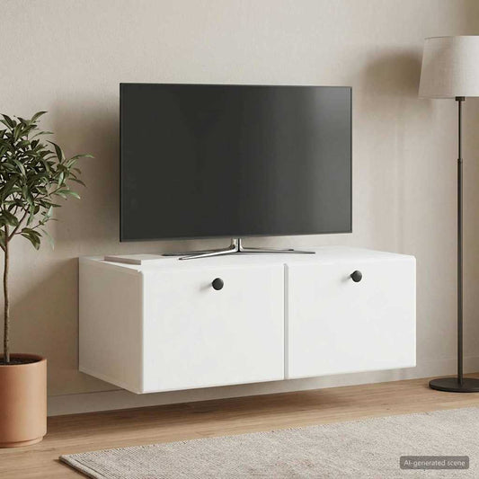 Wandbeugel TV-kast 78,5 x 41 x 30 cm Wit Bewerkt hout is nu te koop bij PeponiXL, paradijselijk wonen!