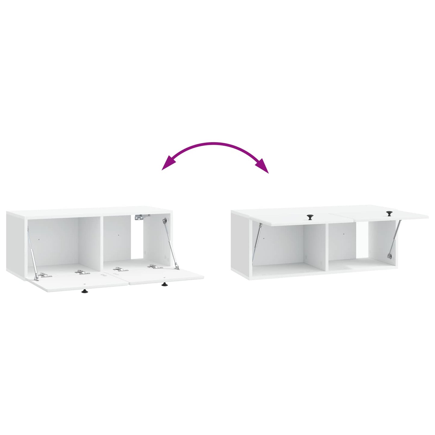 Wandbeugel TV-kast 78,5 x 31 x 30 cm Wit Bewerkt hout is nu te koop bij PeponiXL, paradijselijk wonen!