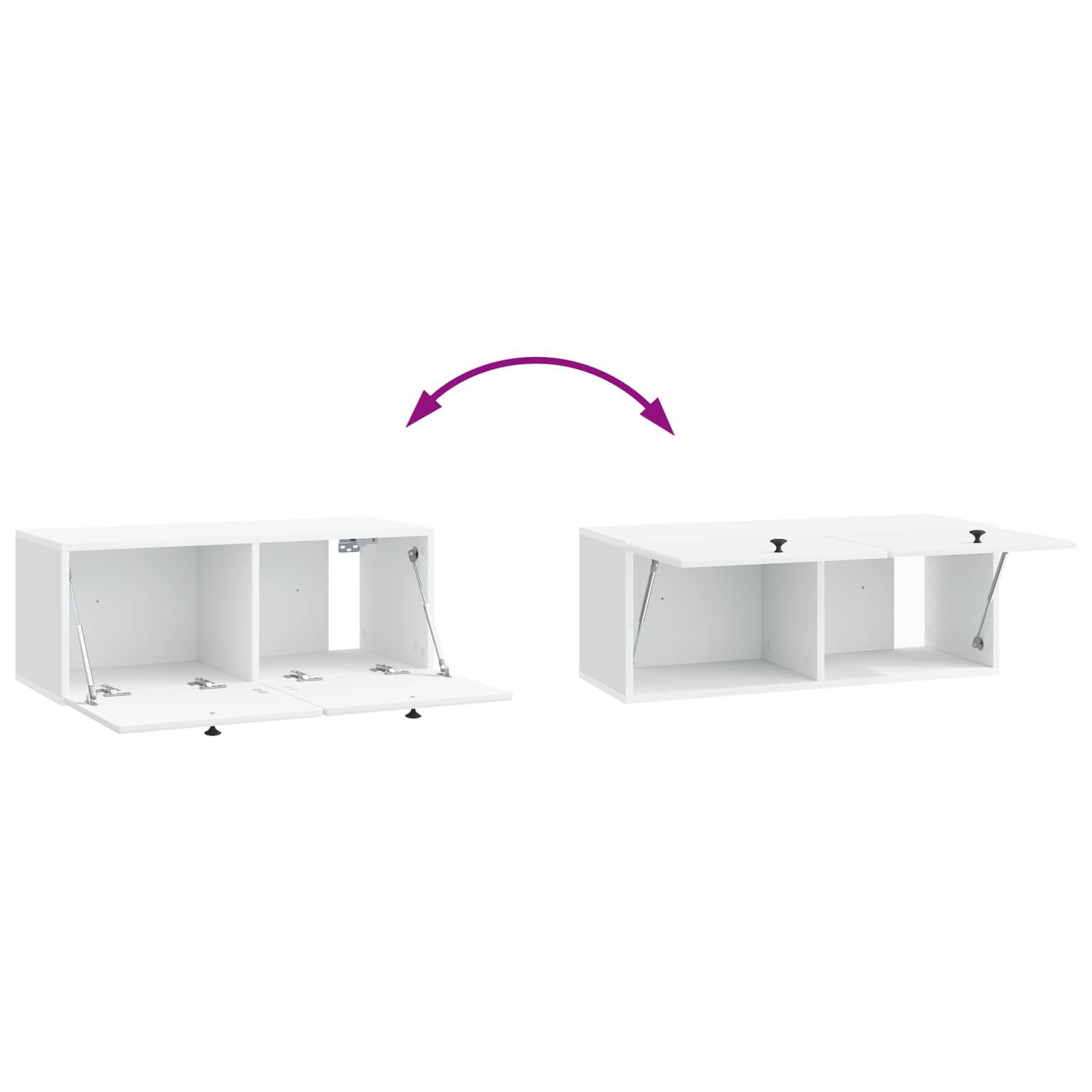 Wandbeugel TV-kast 78,5 x 31 x 30 cm Wit Bewerkt hout is nu te koop bij PeponiXL, paradijselijk wonen!