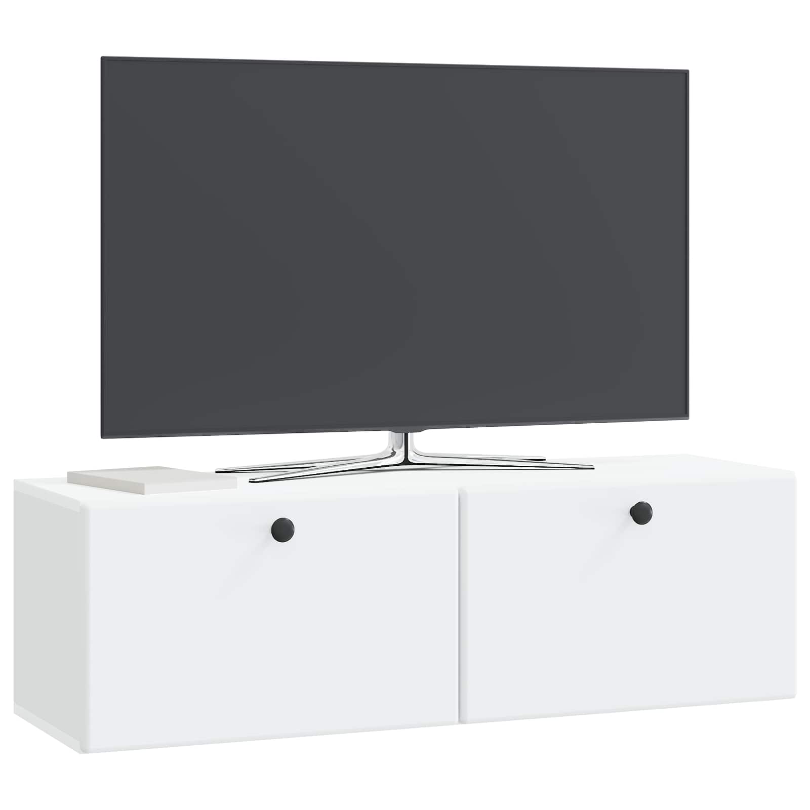 Wandbeugel TV-kast 98 x 31 x 30 cm Wit Bewerkt hout is nu te koop bij PeponiXL, paradijselijk wonen!