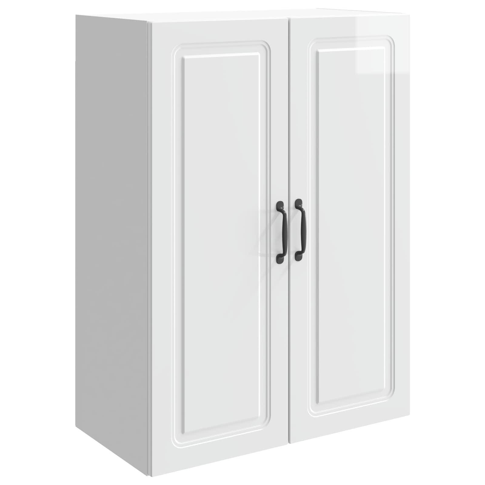 Wandkast Hoogglans Wit 66 x 34,5 x 90 cm Bewerkt hout is nu te koop bij PeponiXL, paradijselijk wonen!