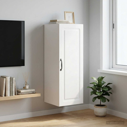 Wandkast 33 x 34,5 x 90 cm Bewerkt hout Wit is nu te koop bij PeponiXL, paradijselijk wonen!