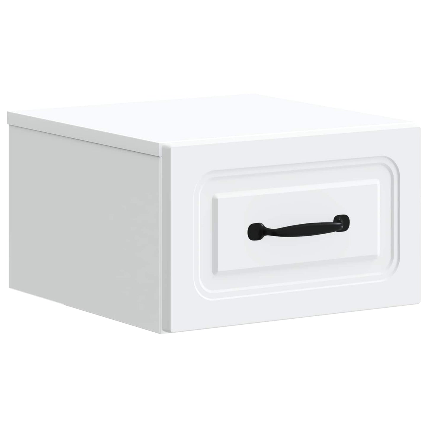 Wandbeugel Bedkast met lade Wit 34,5 x 33 x 20 cm Bewerkt hout is nu te koop bij PeponiXL, paradijselijk wonen!