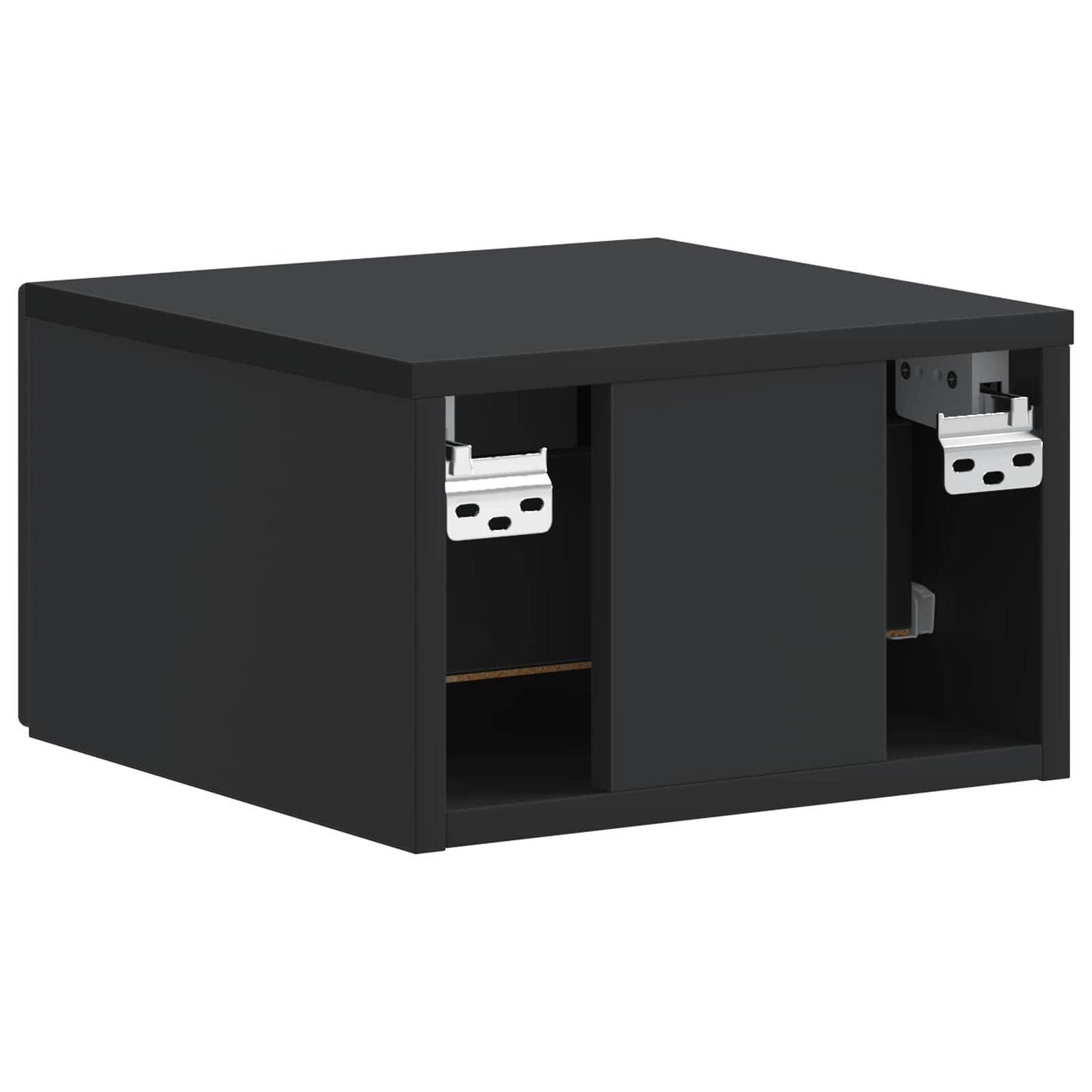 Wandbeugel Bedkast Zwart 34,5 x 33 x 20 cm Bewerkt hout is nu te koop bij PeponiXL, paradijselijk wonen!