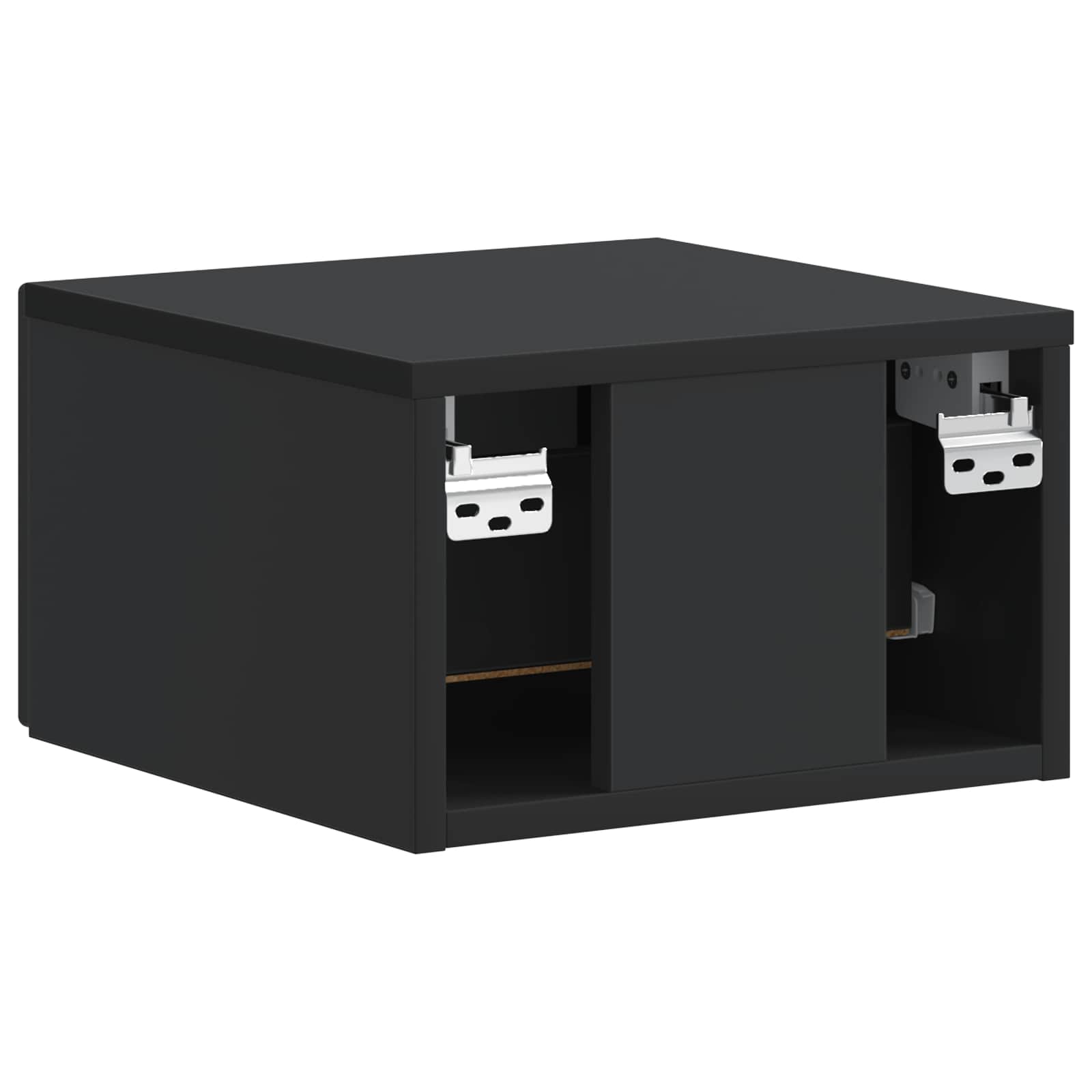 Wandbeugel Bedkast Zwart 34,5 x 33 x 20 cm Bewerkt hout is nu te koop bij PeponiXL, paradijselijk wonen!