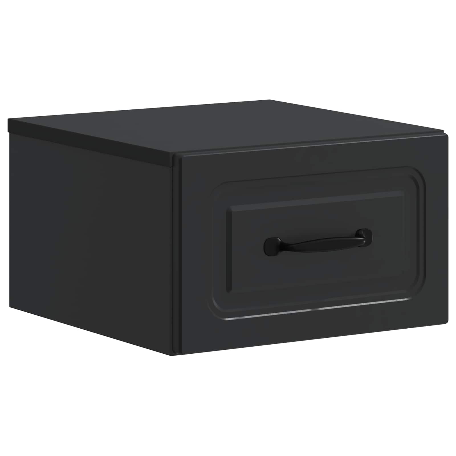Wandbeugel Bedkast 2 pcs Zwart 34,5 x 33 x 20 cm Bewerkt hout is nu te koop bij PeponiXL, paradijselijk wonen!