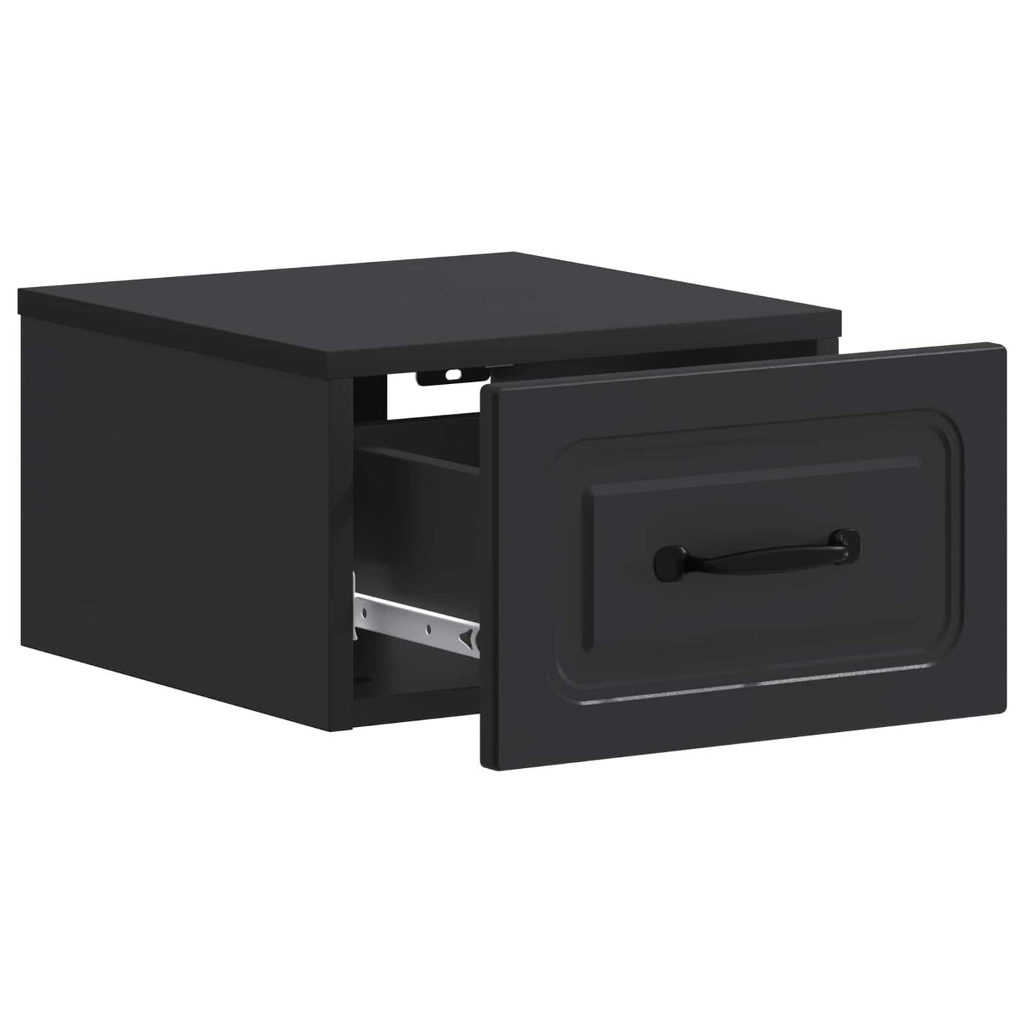 Wandbeugel Bedkast 2 pcs Zwart 34,5 x 33 x 20 cm Bewerkt hout is nu te koop bij PeponiXL, paradijselijk wonen!