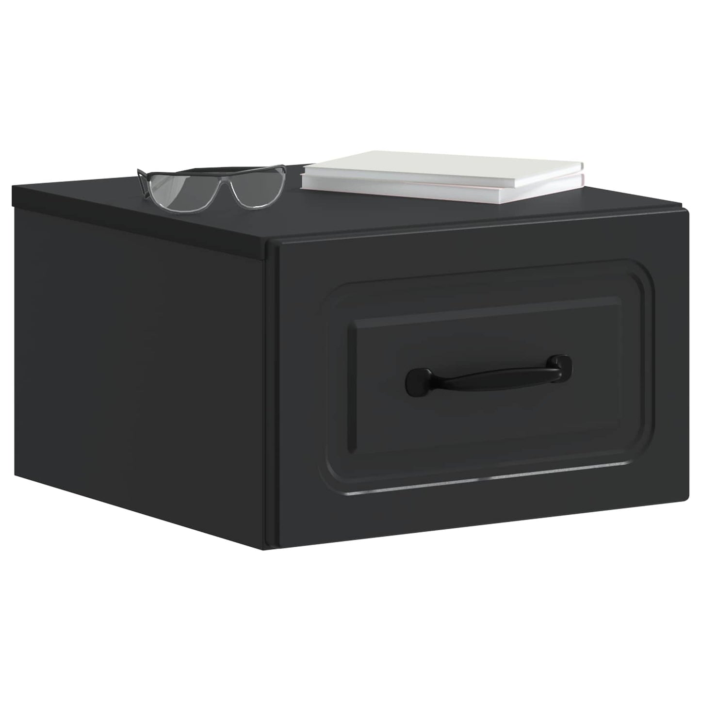 Wandbeugel Bedkast 2 pcs Zwart 34,5 x 33 x 20 cm Bewerkt hout is nu te koop bij PeponiXL, paradijselijk wonen!