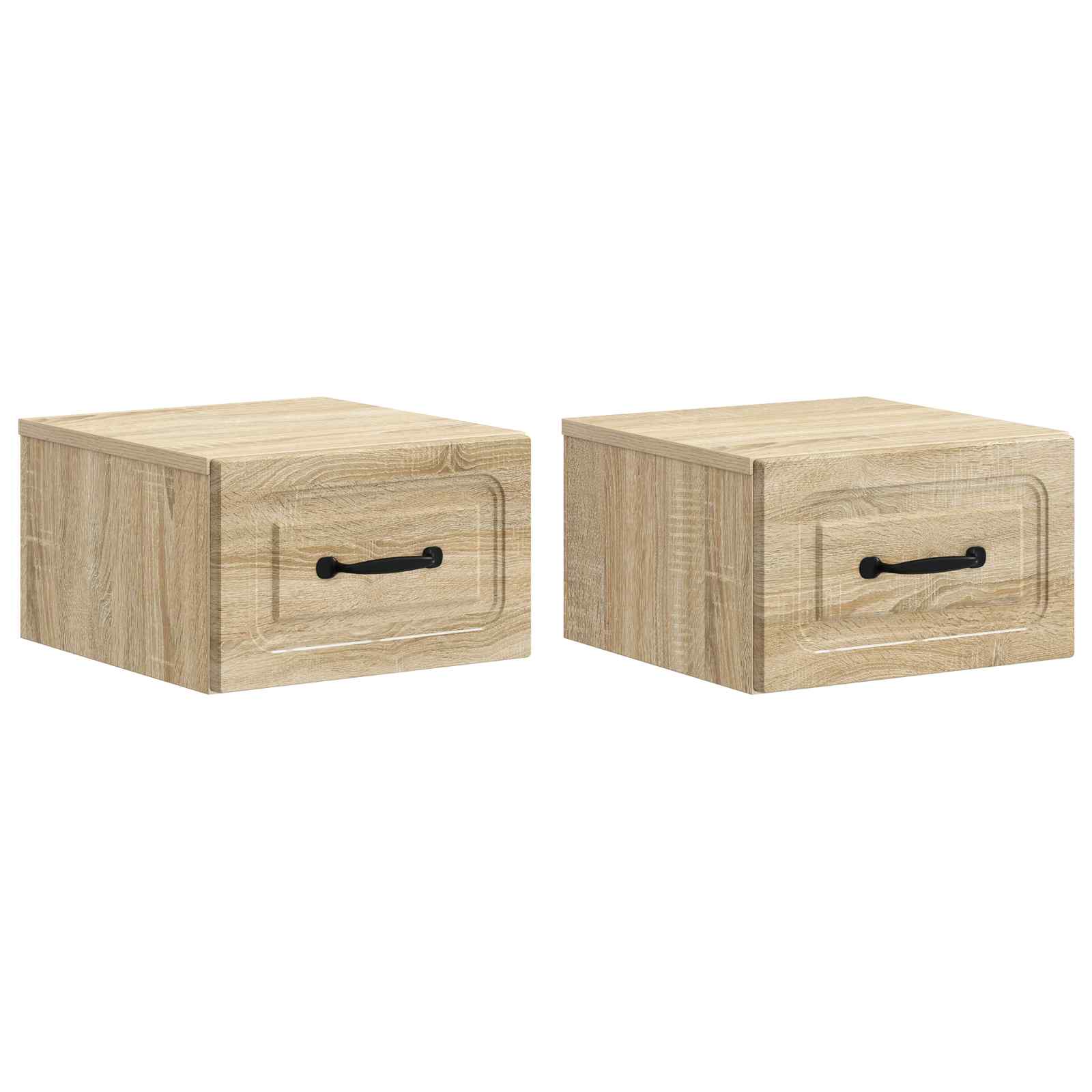 Wandbeugel Bedkast 2 pcs Sonoma Eiken 34,5 x 33 x 20 cm is nu te koop bij PeponiXL, paradijselijk wonen!