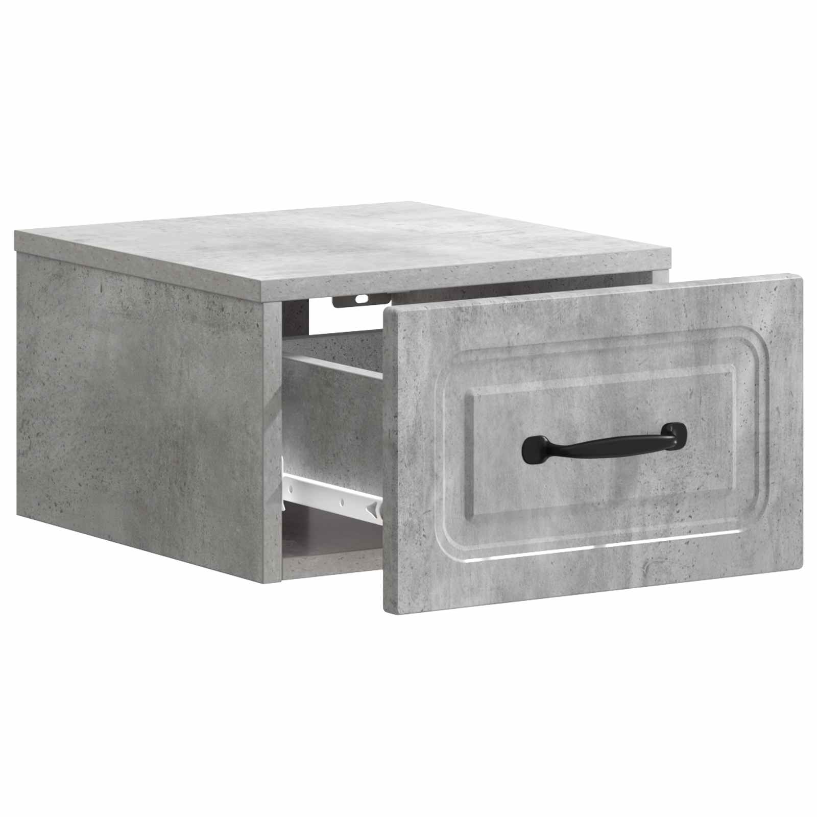 Wandbeugel Bedkast Betongrijs 34,5 x 33 x 20 cm Bewerkt hout is nu te koop bij PeponiXL, paradijselijk wonen!