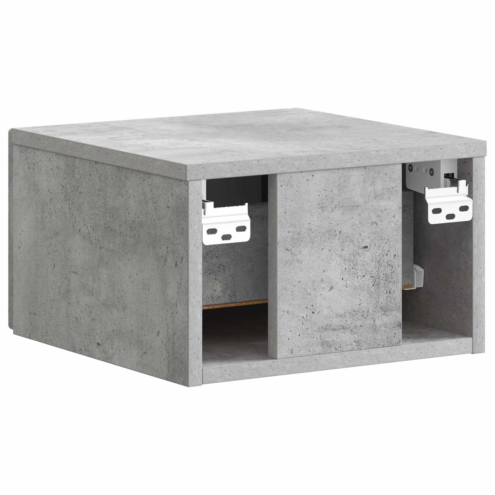 Wandbeugel Bedkast met lade 2 pcs Betongrijs 34,5 x 33 x 20 cm is nu te koop bij PeponiXL, paradijselijk wonen!