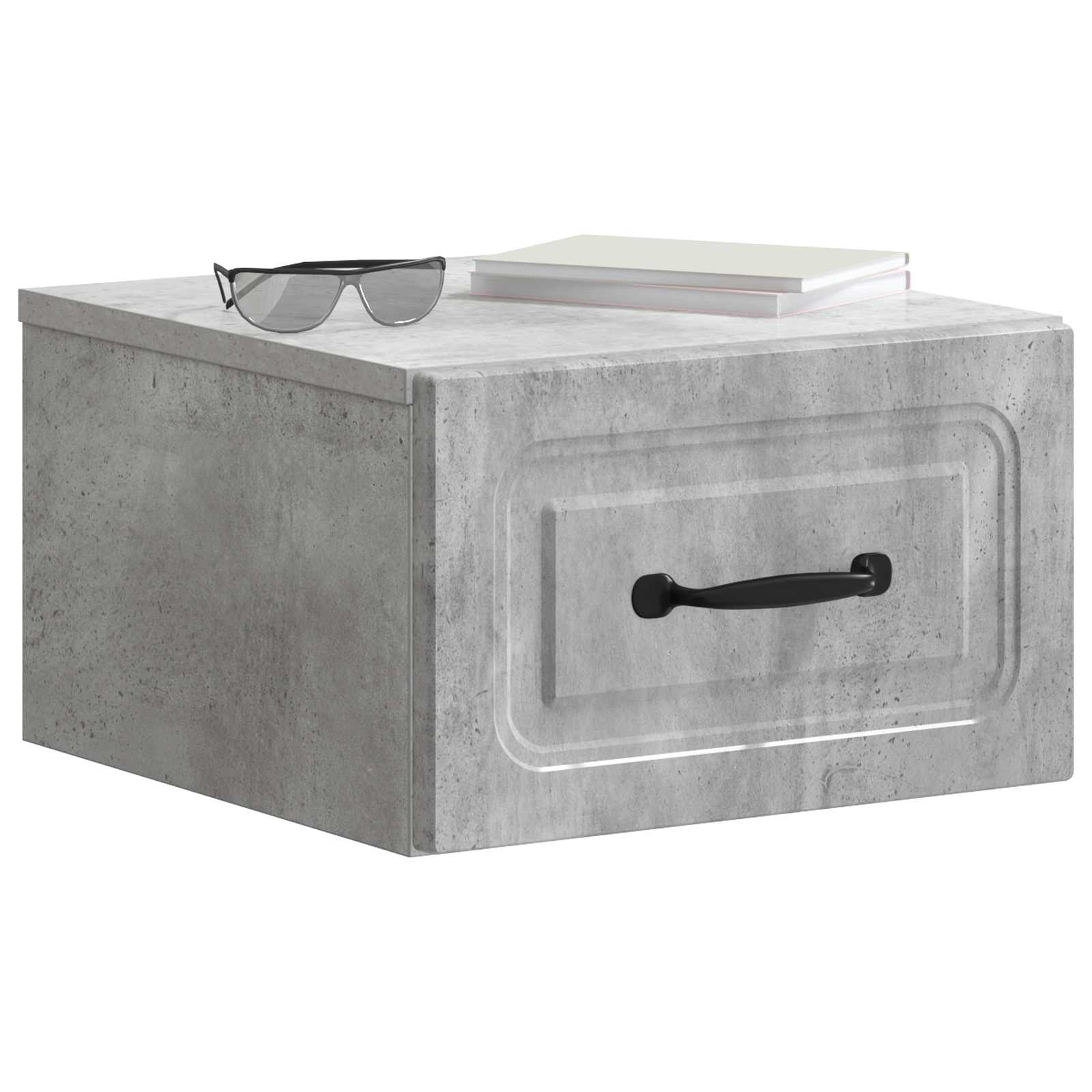 Wandbeugel Bedkast met lade 2 pcs Betongrijs 34,5 x 33 x 20 cm is nu te koop bij PeponiXL, paradijselijk wonen!