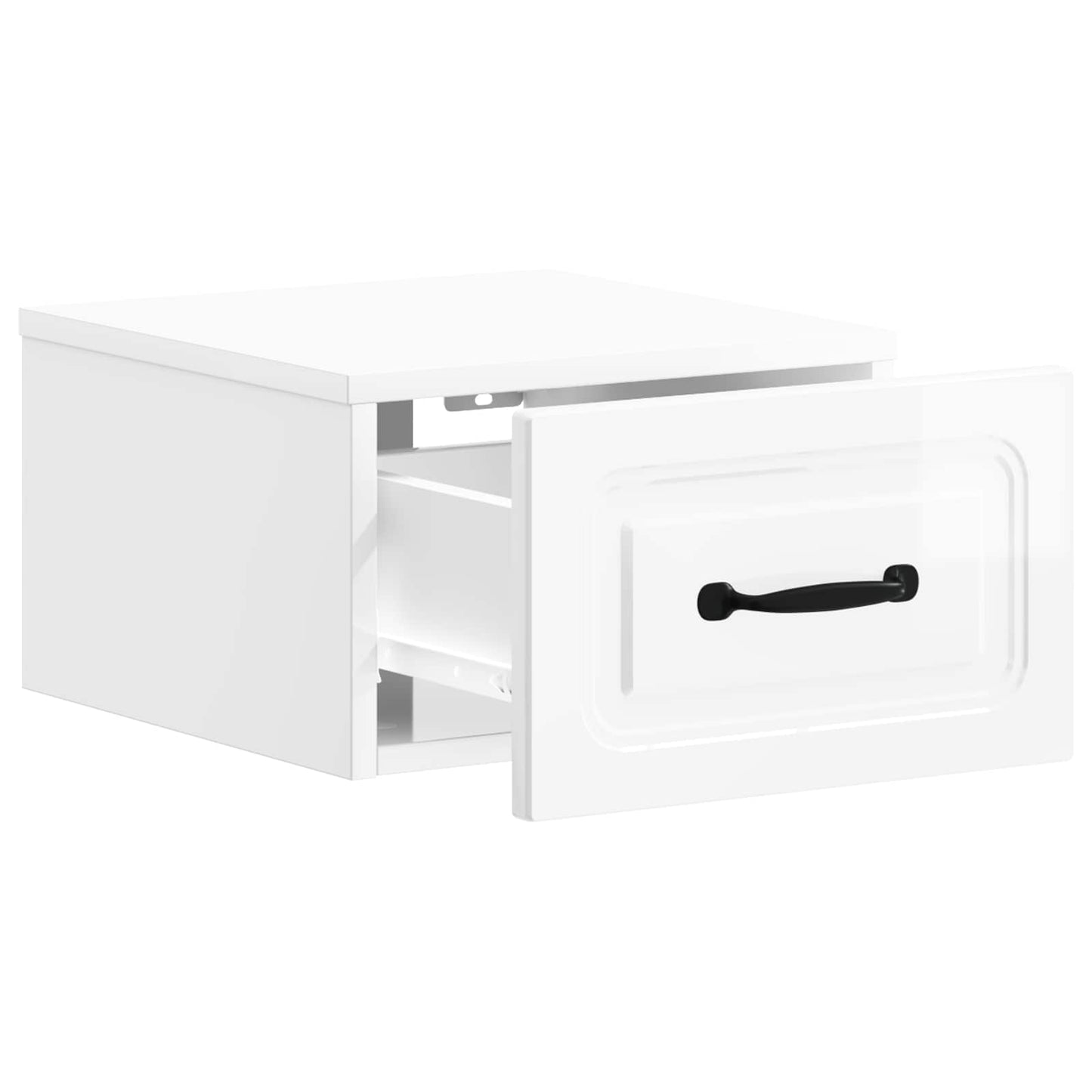 Wandbeugel Bedkast Hoogglans Wit 34,5 x 33 x 20 cm Bewerkt hout is nu te koop bij PeponiXL, paradijselijk wonen!