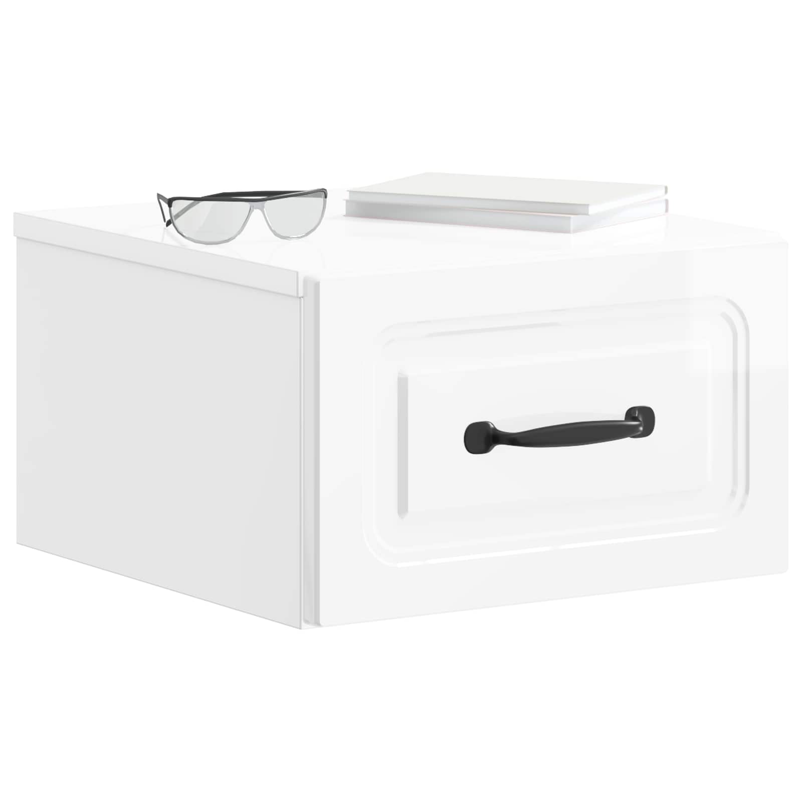 Wandbeugel Bedkast Hoogglans Wit 34,5 x 33 x 20 cm Bewerkt hout is nu te koop bij PeponiXL, paradijselijk wonen!