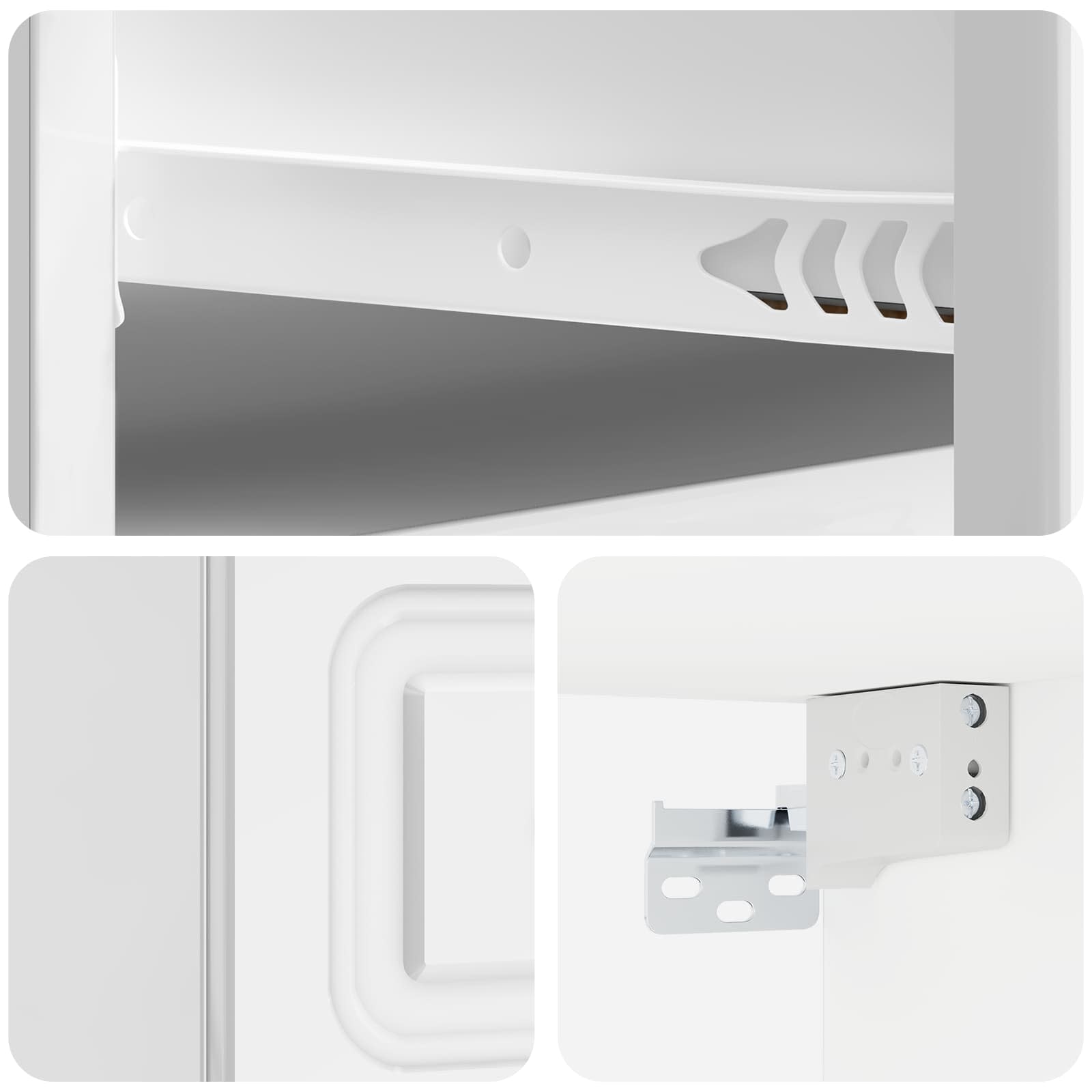 Wandbeugel Bedkast 2 pcs Hoogglans Wit 34,5 x 33 x 20 cm is nu te koop bij PeponiXL, paradijselijk wonen!