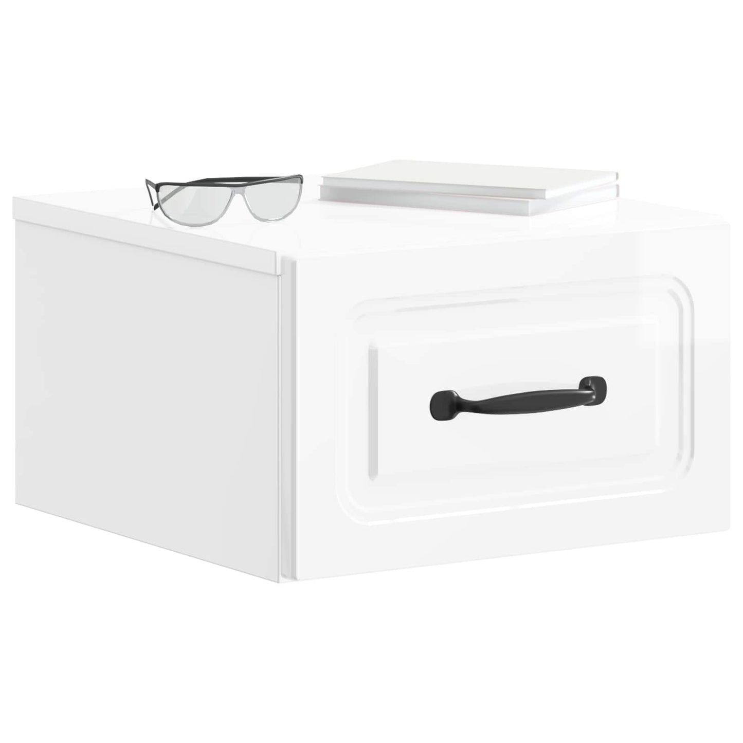 Wandbeugel Bedkast 2 pcs Hoogglans Wit 34,5 x 33 x 20 cm is nu te koop bij PeponiXL, paradijselijk wonen!
