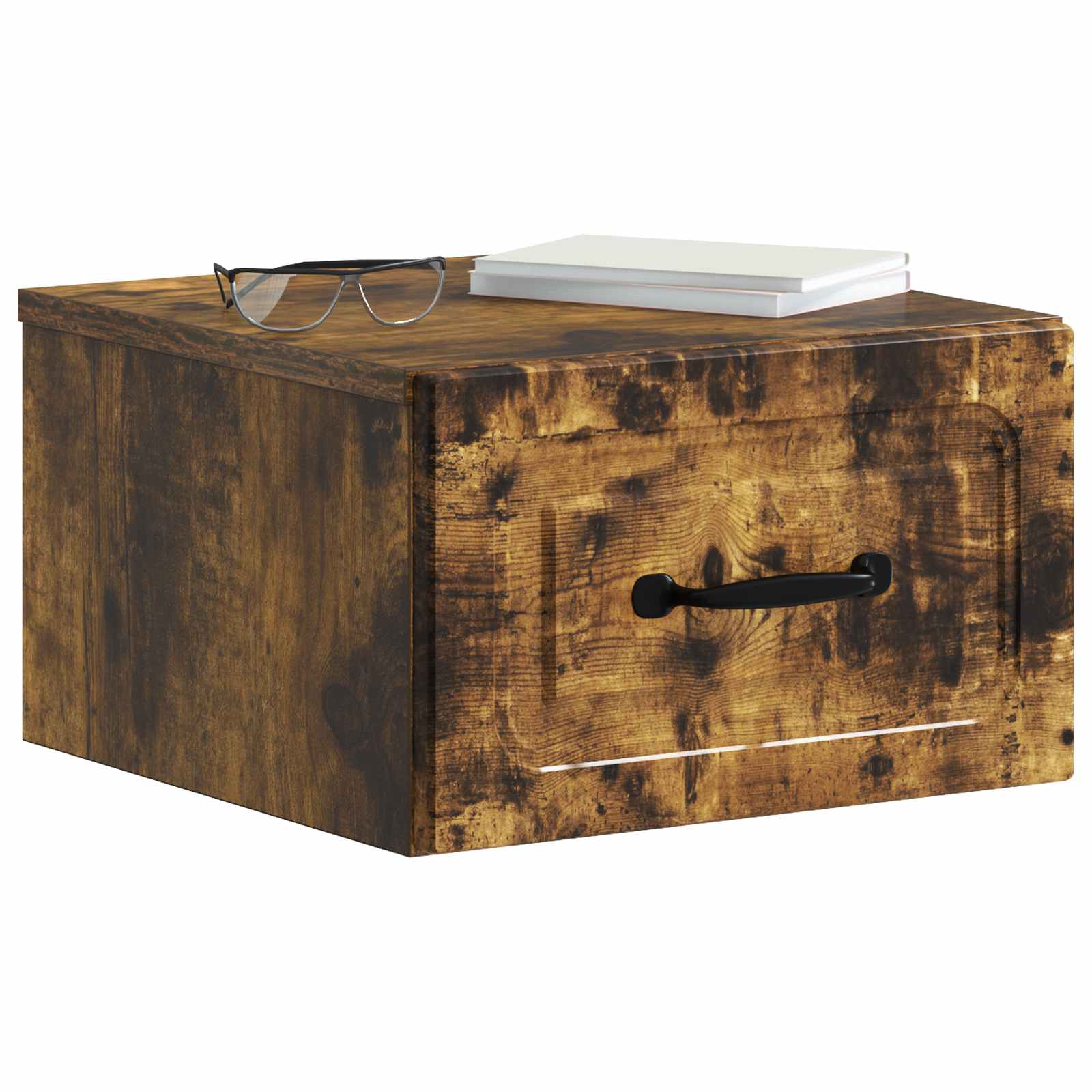Wandbeugel Bedkast Gerookt eiken 34,5 x 33 x 20 cm Bewerkt hout is nu te koop bij PeponiXL, paradijselijk wonen!