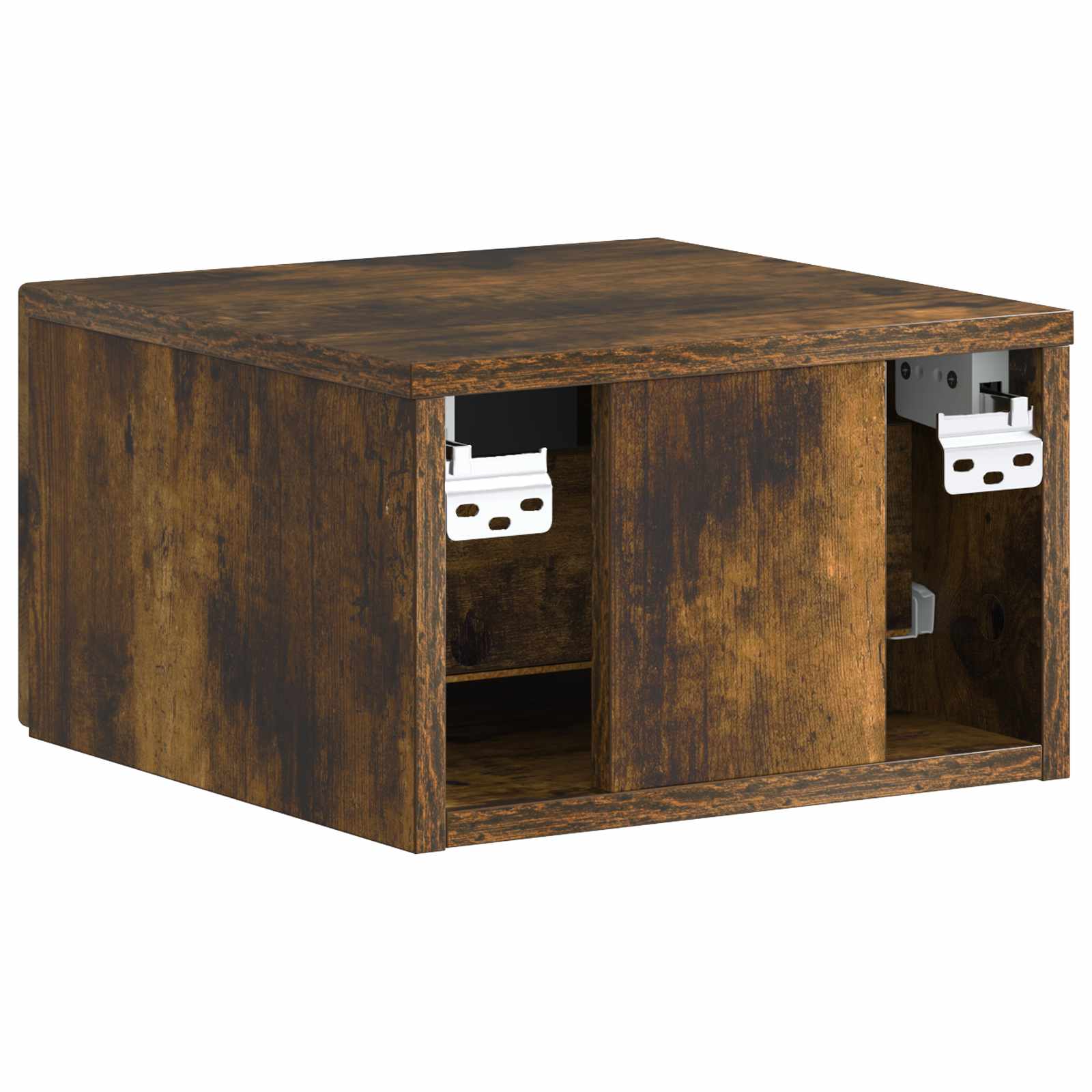 Wandbeugel Bedkast 2 pcs Gerookt eiken 34,5 x 33 x 20 cm is nu te koop bij PeponiXL, paradijselijk wonen!