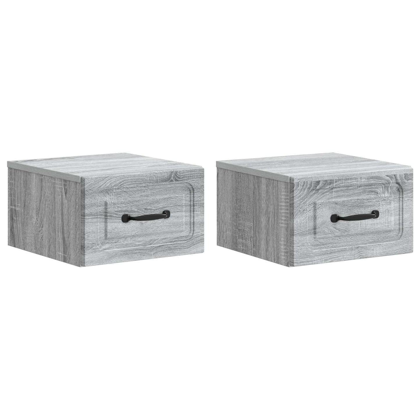 Wandbeugel Bedkast 2 pcs Grijs sonoma 34,5 x 33 x 20 cm is nu te koop bij PeponiXL, paradijselijk wonen!