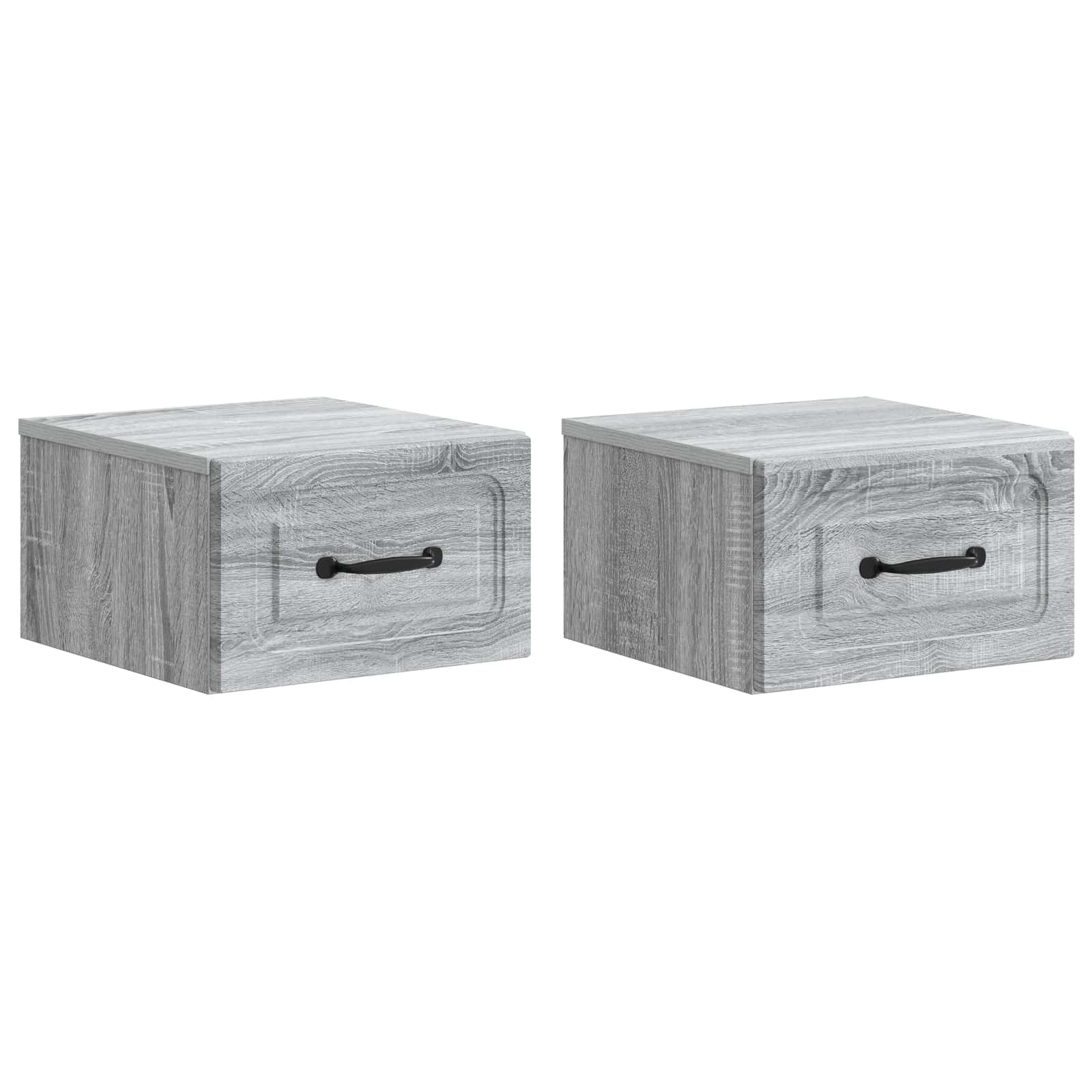 Wandbeugel Bedkast 2 pcs Grijs sonoma 34,5 x 33 x 20 cm is nu te koop bij PeponiXL, paradijselijk wonen!