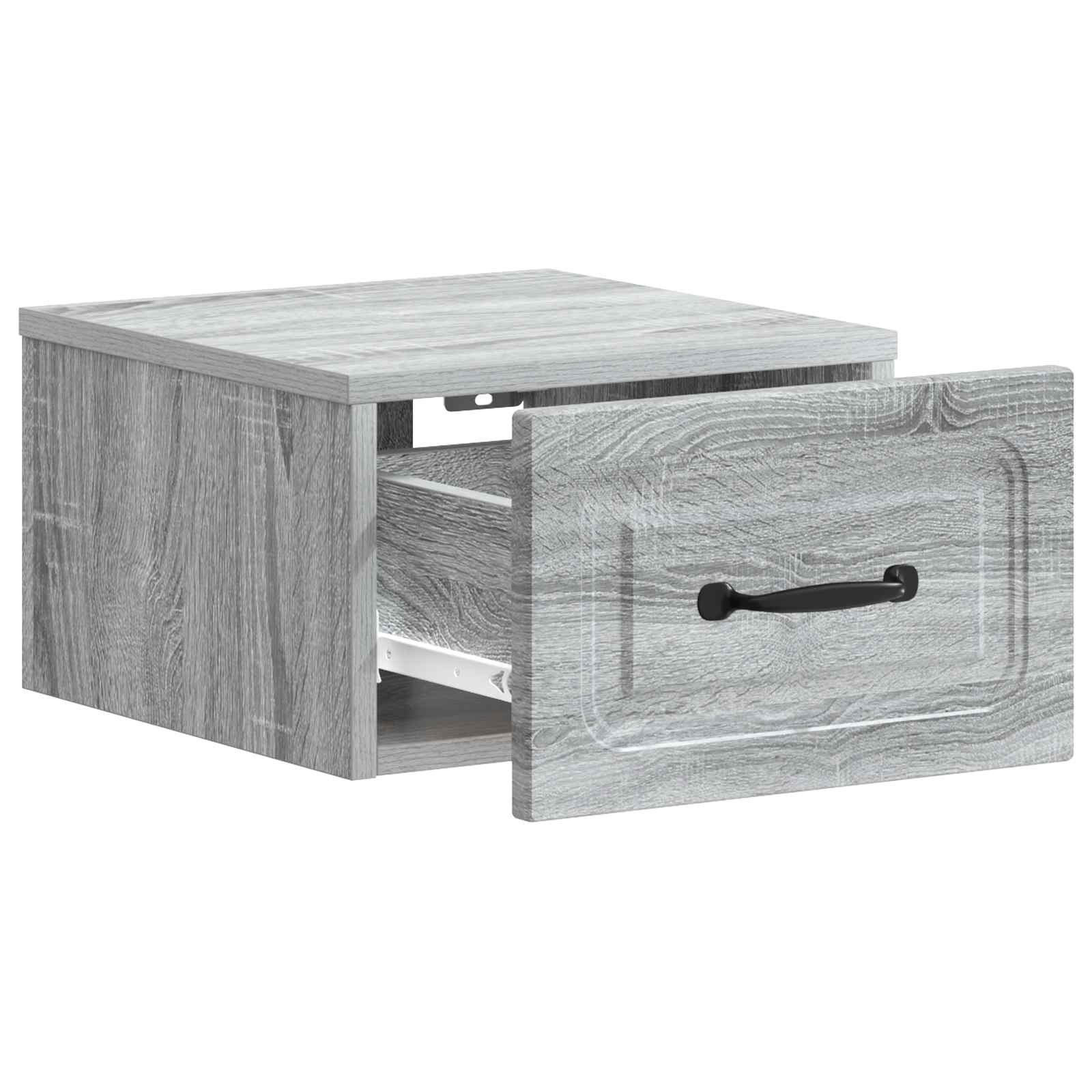 Wandbeugel Bedkast 2 pcs Grijs sonoma 34,5 x 33 x 20 cm is nu te koop bij PeponiXL, paradijselijk wonen!