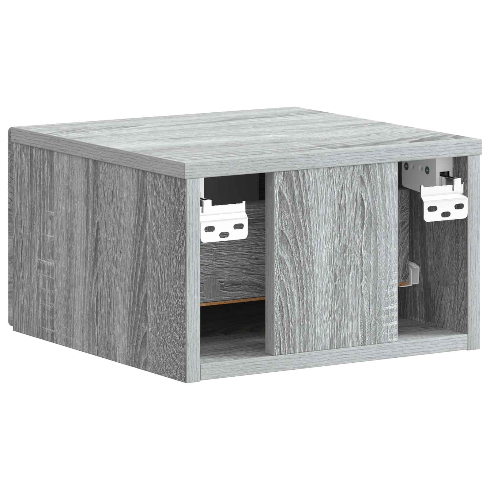 Wandbeugel Bedkast 2 pcs Grijs sonoma 34,5 x 33 x 20 cm is nu te koop bij PeponiXL, paradijselijk wonen!