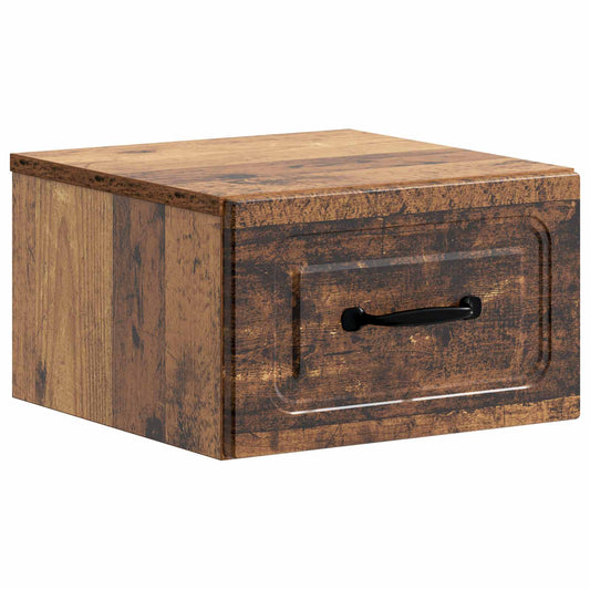 Wandbeugel Bedkast Oud hout 34,5 x 33 x 20 cm Bewerkt hout is nu te koop bij PeponiXL, paradijselijk wonen!