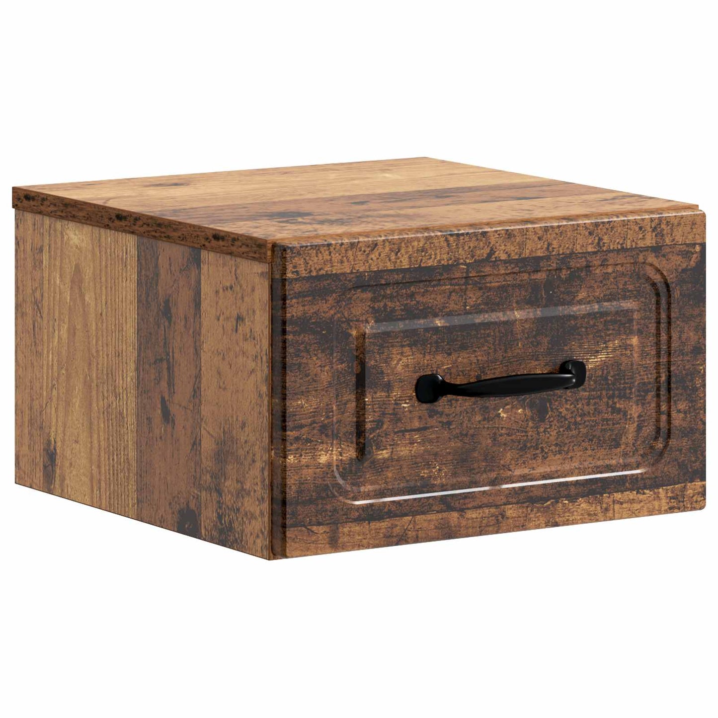 Wandbeugel Bedkast met lade 2 pcs Oud hout 34,5 x 33 x 20 cm is nu te koop bij PeponiXL, paradijselijk wonen!