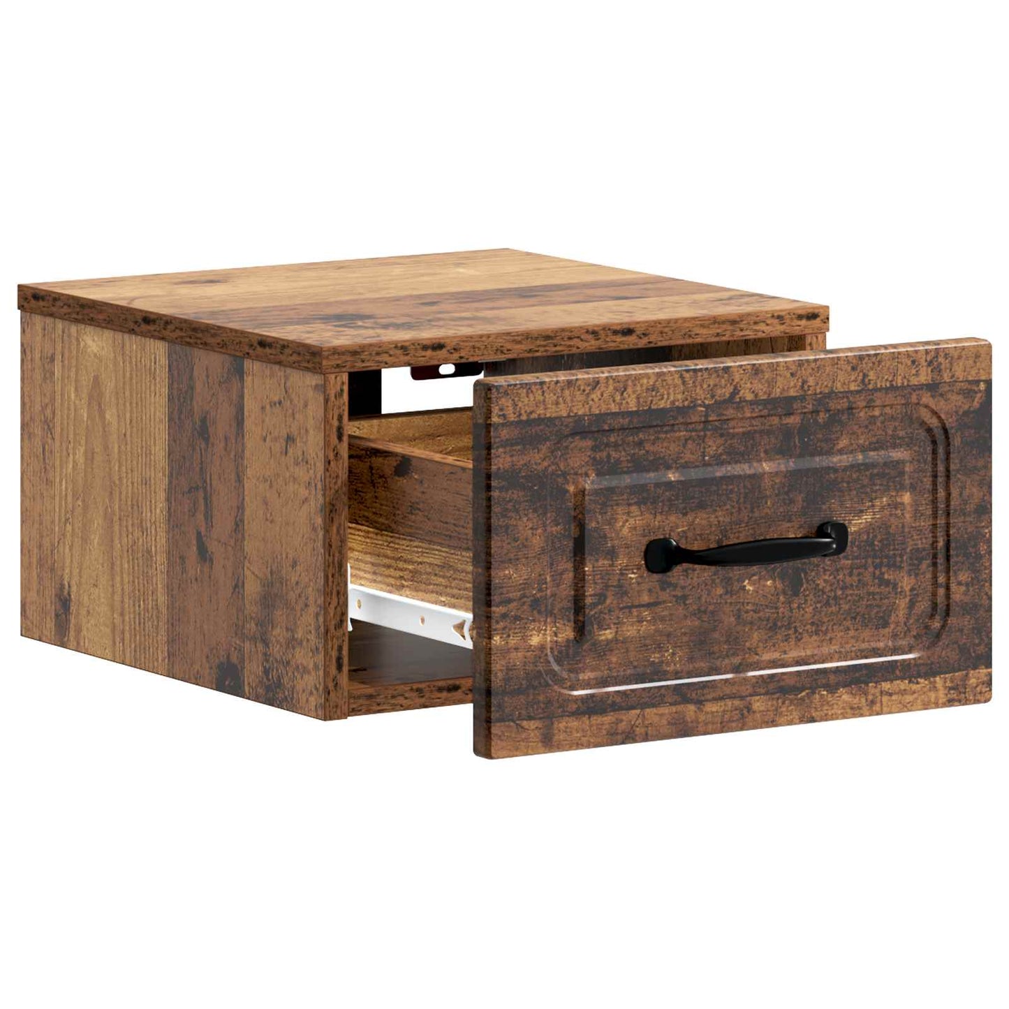 Wandbeugel Bedkast met lade 2 pcs Oud hout 34,5 x 33 x 20 cm is nu te koop bij PeponiXL, paradijselijk wonen!