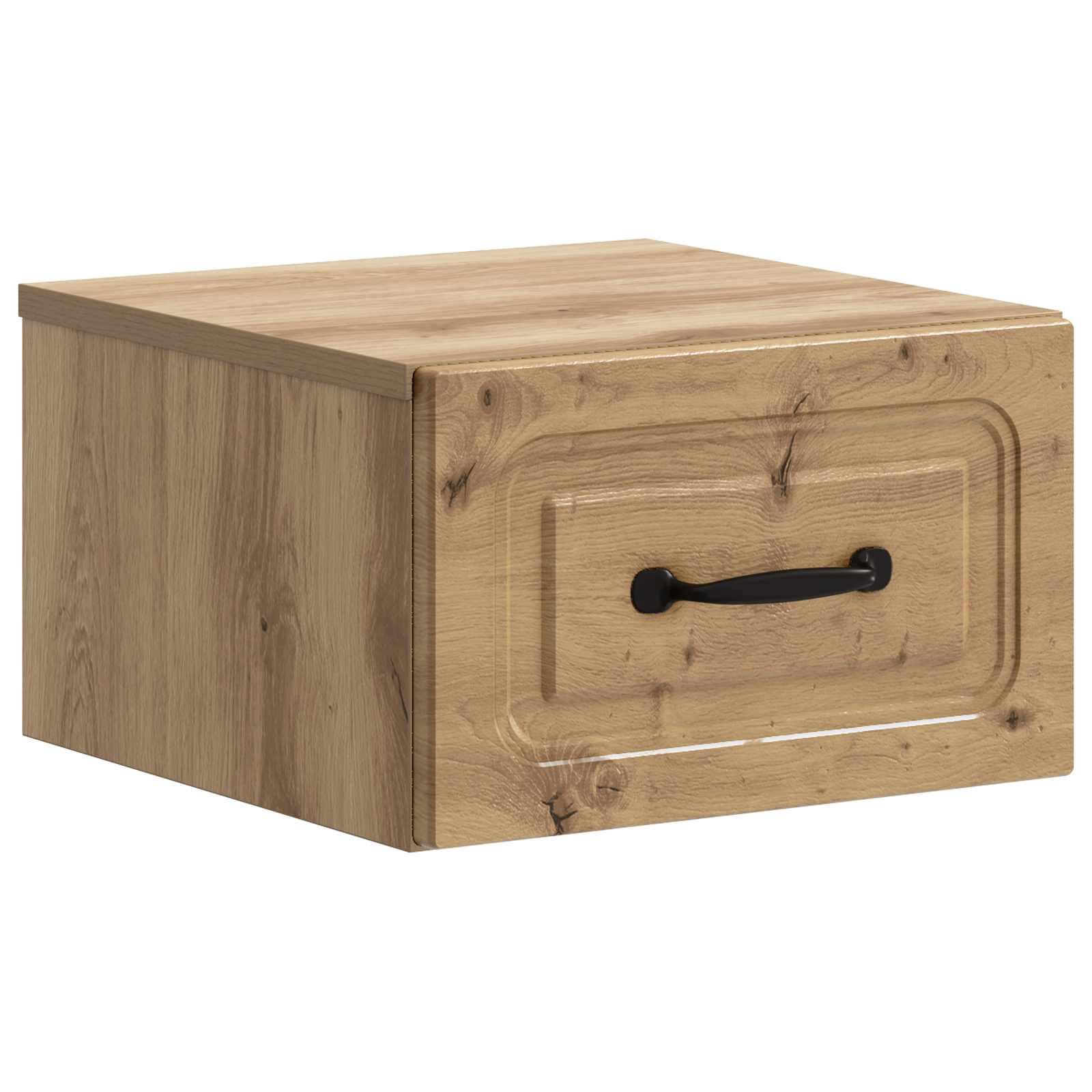 Wandbeugel Bedkast met lade Artisanaal eiken 34,5 x 33 x 20 cm is nu te koop bij PeponiXL, paradijselijk wonen!