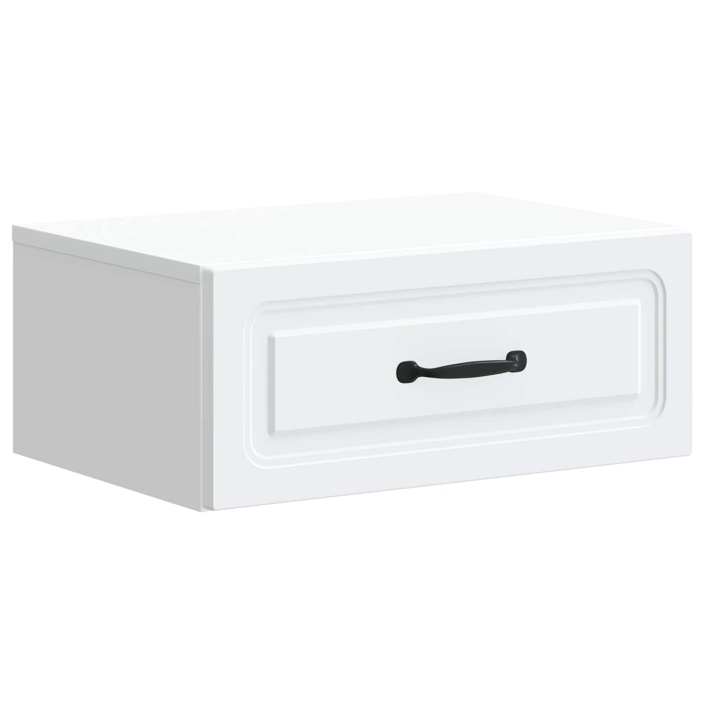 Wandbeugel Bedkast met lade Wit 49 x 34,5 x 20 cm Bewerkt hout is nu te koop bij PeponiXL, paradijselijk wonen!