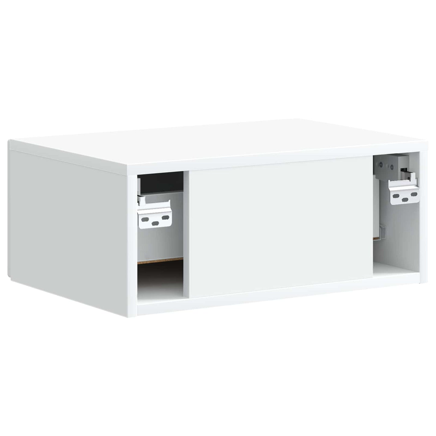 Wandbeugel Bedkast met lade Wit 49 x 34,5 x 20 cm Bewerkt hout is nu te koop bij PeponiXL, paradijselijk wonen!