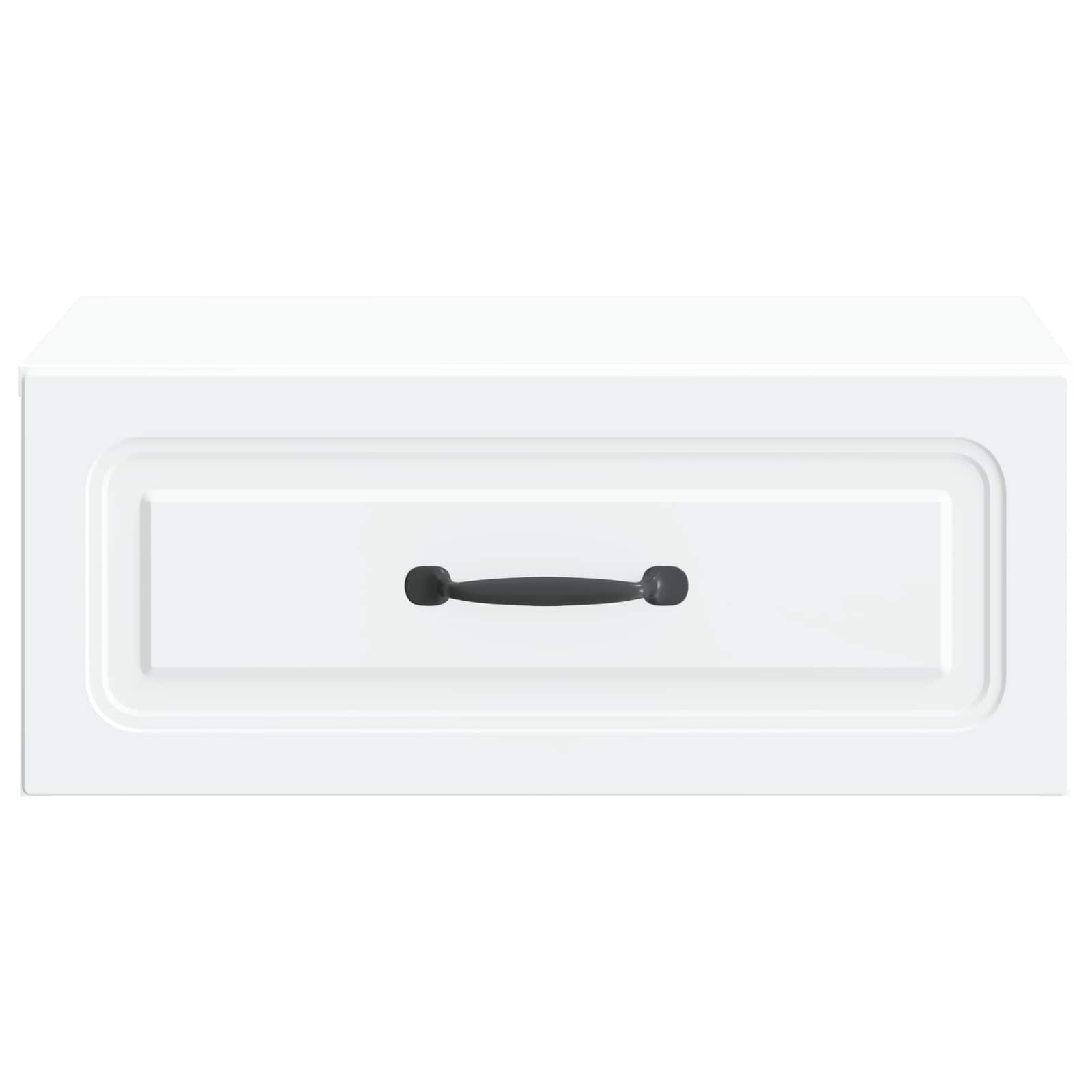 Wandbeugel Bedkast met lade Wit 49 x 34,5 x 20 cm Bewerkt hout is nu te koop bij PeponiXL, paradijselijk wonen!
