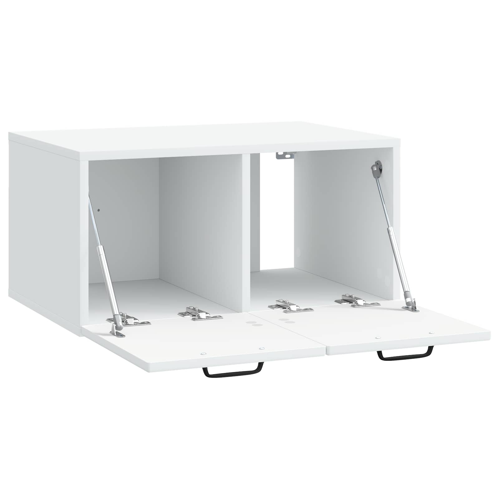 Wandbeugel TV-kast Wit 59,5 x 41 x 30 cm Bewerkt hout is nu te koop bij PeponiXL, paradijselijk wonen!