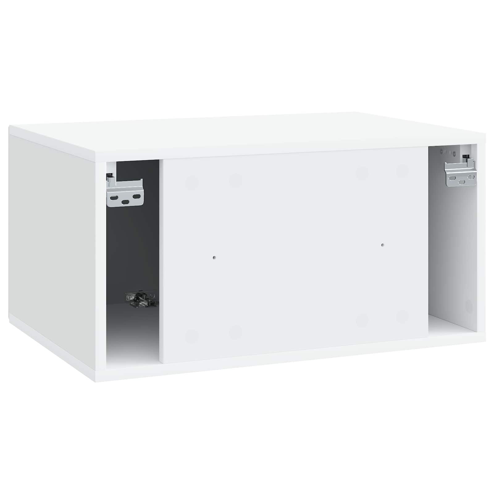 Wandbeugel TV-kast Wit 59,5 x 41 x 30 cm Bewerkt hout is nu te koop bij PeponiXL, paradijselijk wonen!