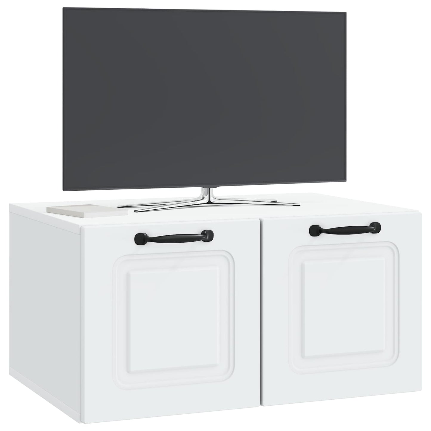 Wandbeugel TV-kast Wit 59,5 x 41 x 30 cm Bewerkt hout is nu te koop bij PeponiXL, paradijselijk wonen!