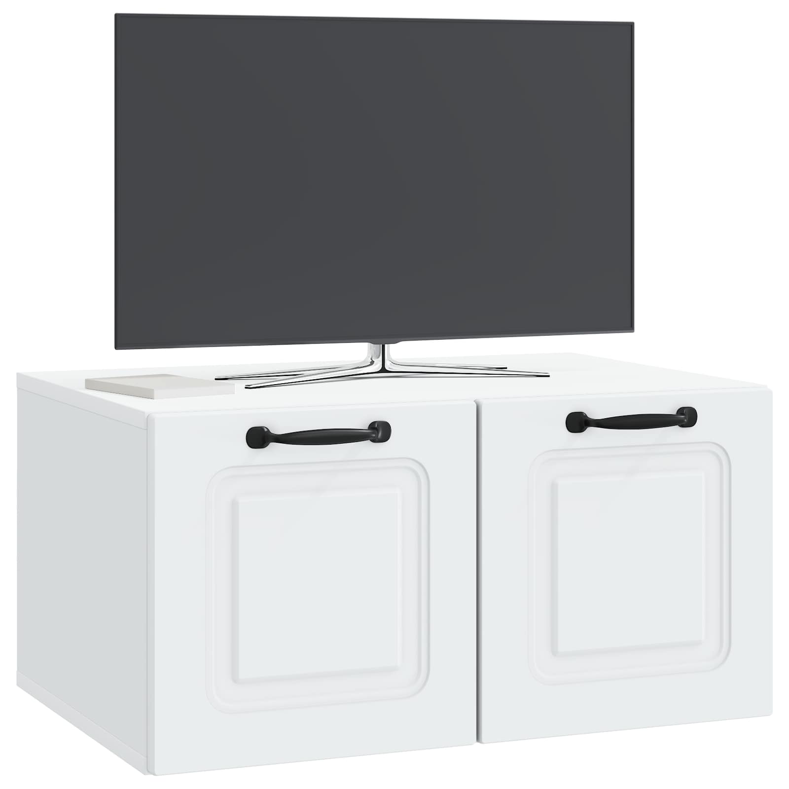 Wandbeugel TV-kast Wit 59,5 x 41 x 30 cm Bewerkt hout is nu te koop bij PeponiXL, paradijselijk wonen!