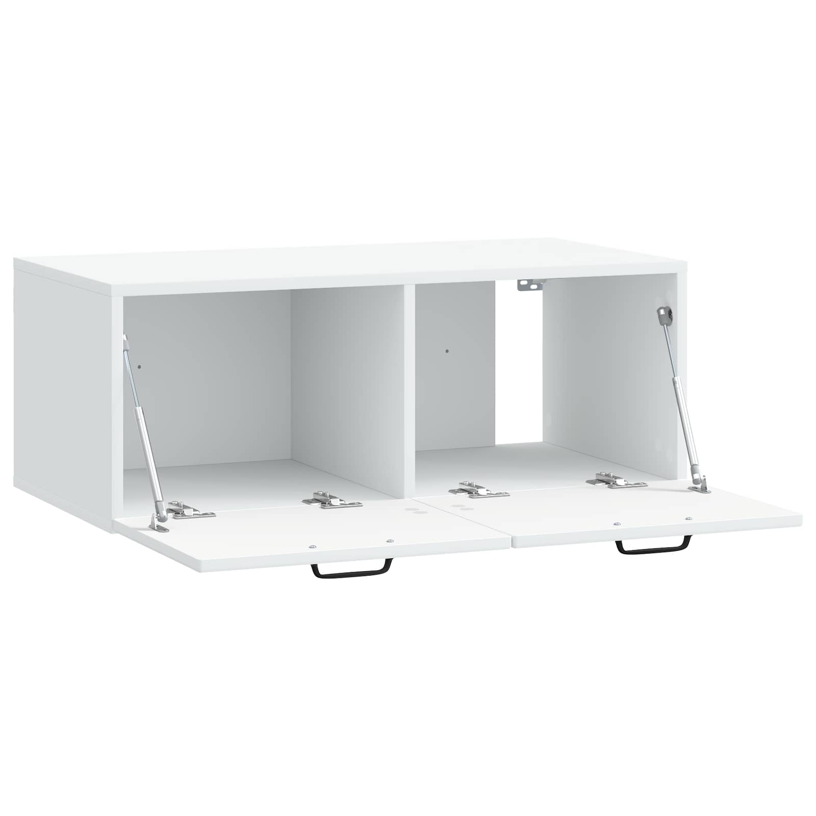 Wandbeugel TV-kast Wit 78,5 x 41 x 30 cm Bewerkt hout is nu te koop bij PeponiXL, paradijselijk wonen!