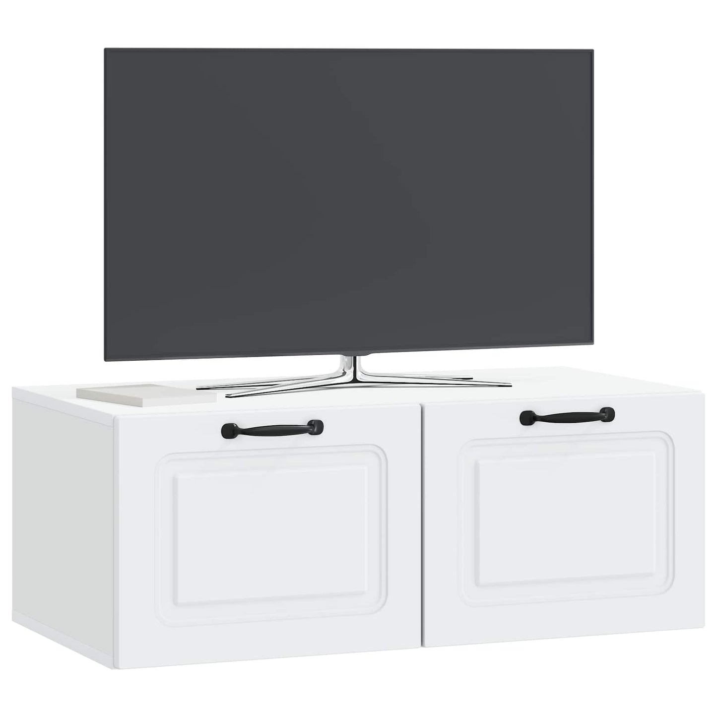 Wandbeugel TV-kast Wit 78,5 x 41 x 30 cm Bewerkt hout is nu te koop bij PeponiXL, paradijselijk wonen!
