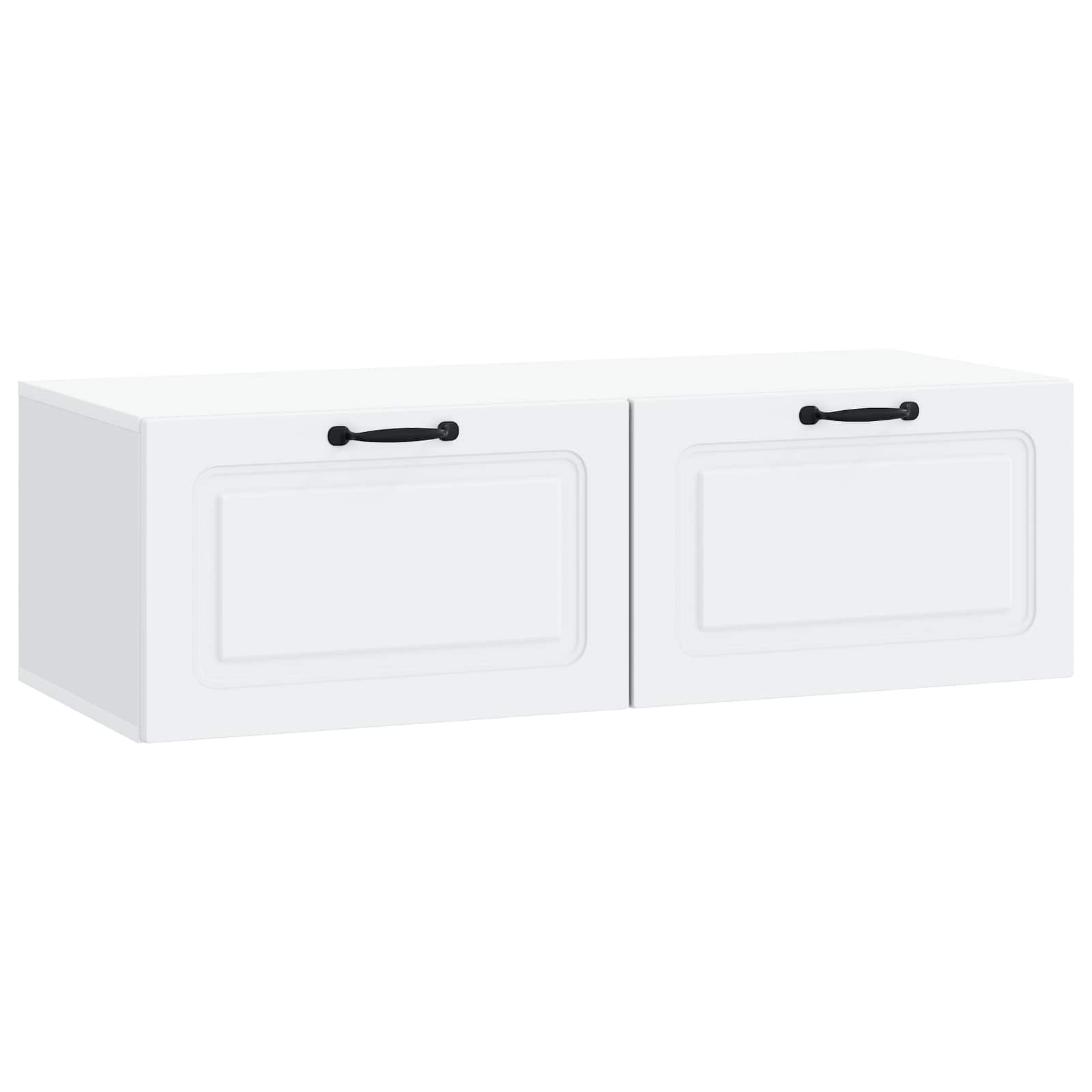 Wandbeugel TV-kast Wit 98 x 41 x 30 cm Bewerkt hout is nu te koop bij PeponiXL, paradijselijk wonen!