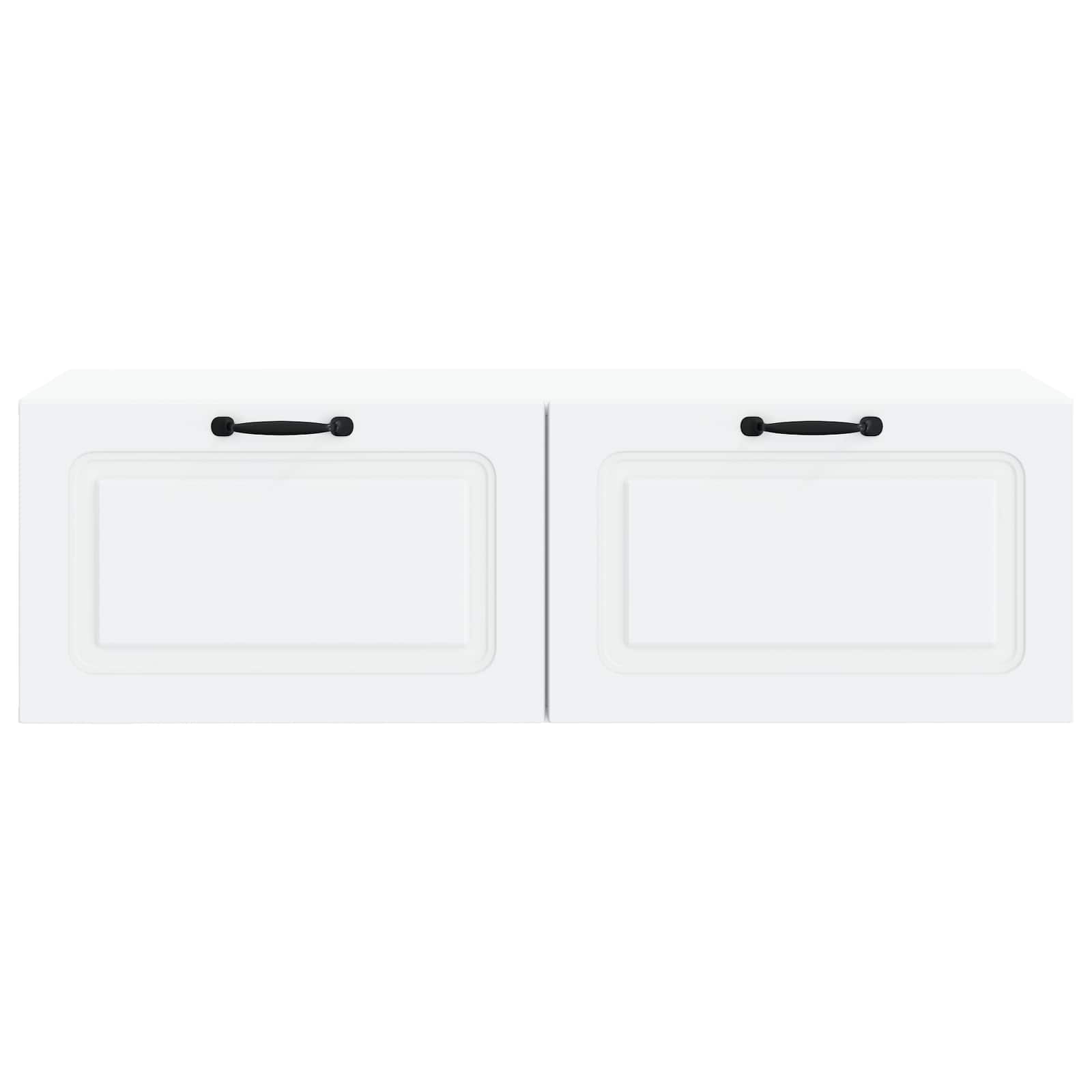 Wandbeugel TV-kast Wit 98 x 41 x 30 cm Bewerkt hout is nu te koop bij PeponiXL, paradijselijk wonen!