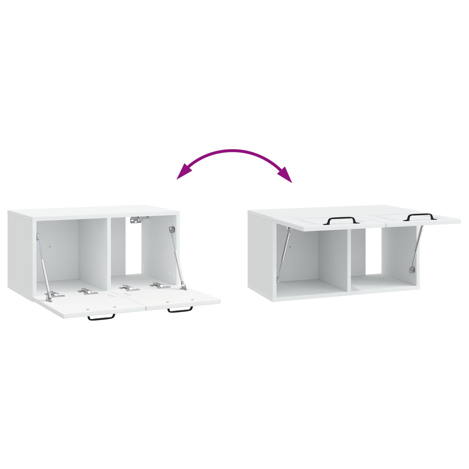 Wandbeugel TV-kast Wit 59,5 x 31 x 30 cm Bewerkt hout is nu te koop bij PeponiXL, paradijselijk wonen!