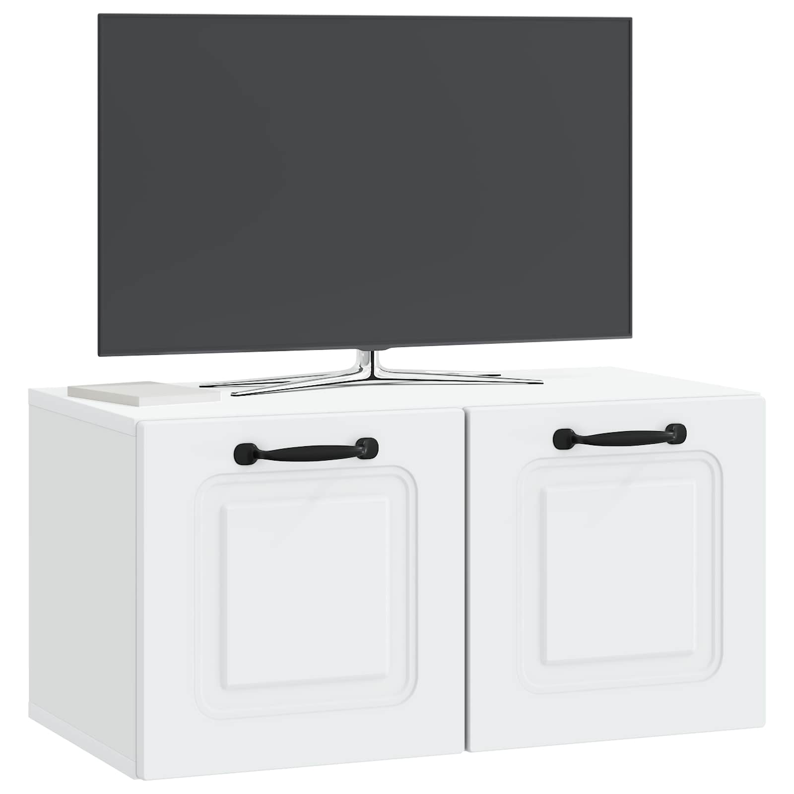 Wandbeugel TV-kast Wit 59,5 x 31 x 30 cm Bewerkt hout is nu te koop bij PeponiXL, paradijselijk wonen!