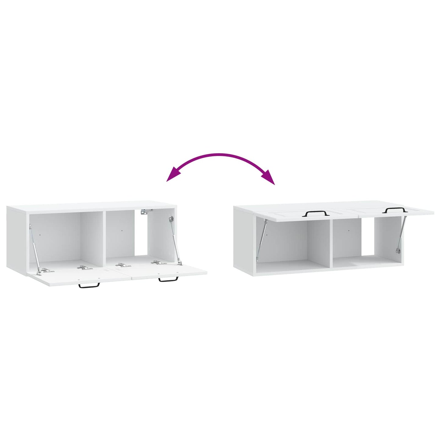 Wandbeugel TV-kast Wit 78,5 x 31 x 30 cm Bewerkt hout is nu te koop bij PeponiXL, paradijselijk wonen!