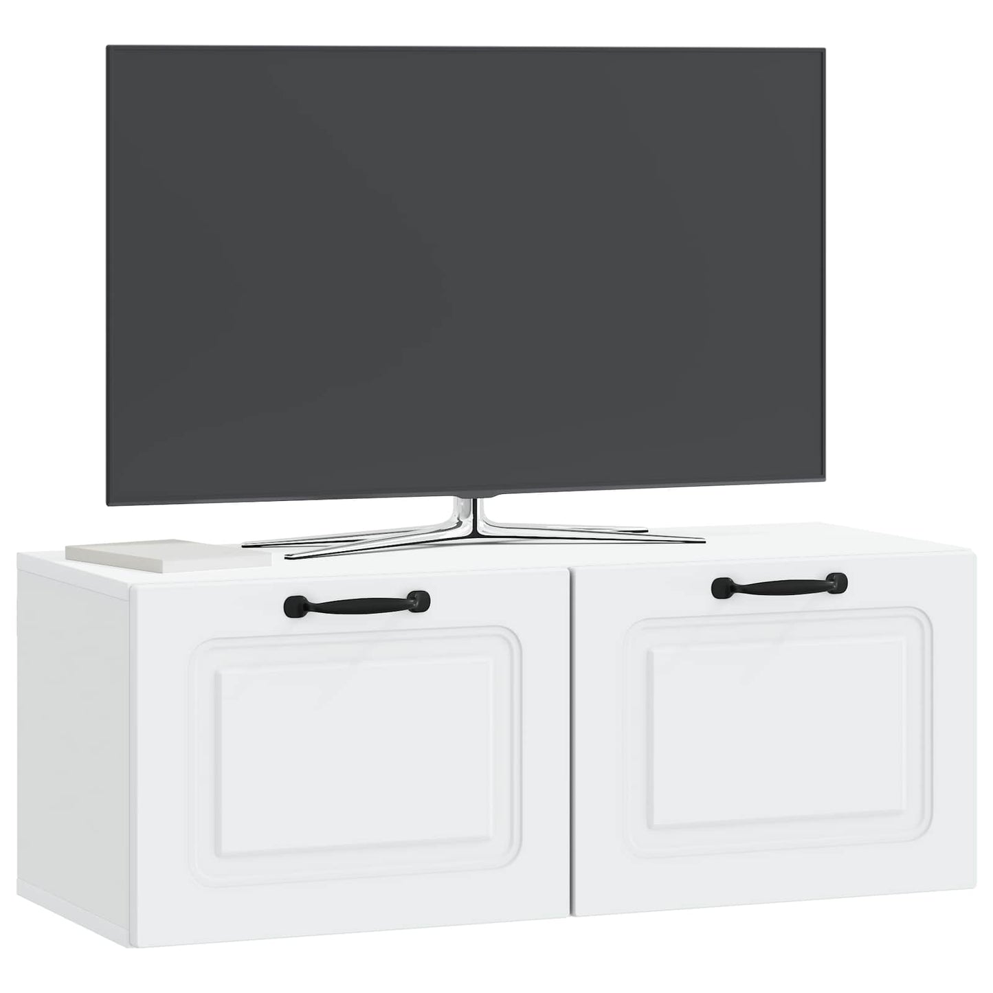 Wandbeugel TV-kast Wit 78,5 x 31 x 30 cm Bewerkt hout is nu te koop bij PeponiXL, paradijselijk wonen!
